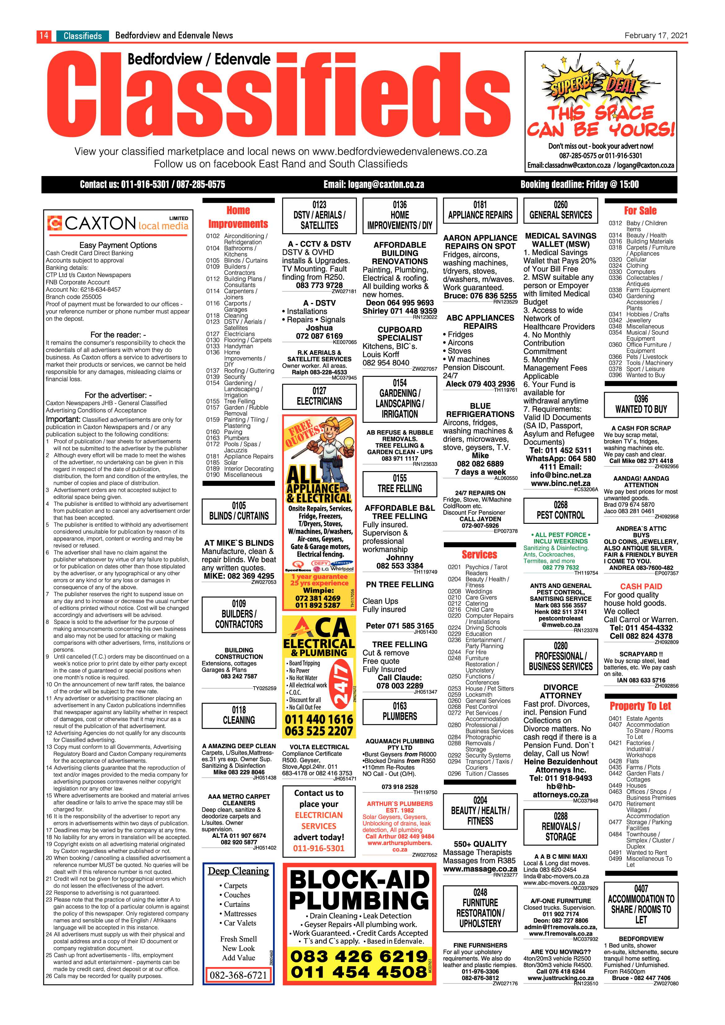 Bedfordview and Edenvale News 17 February 2021 page 14