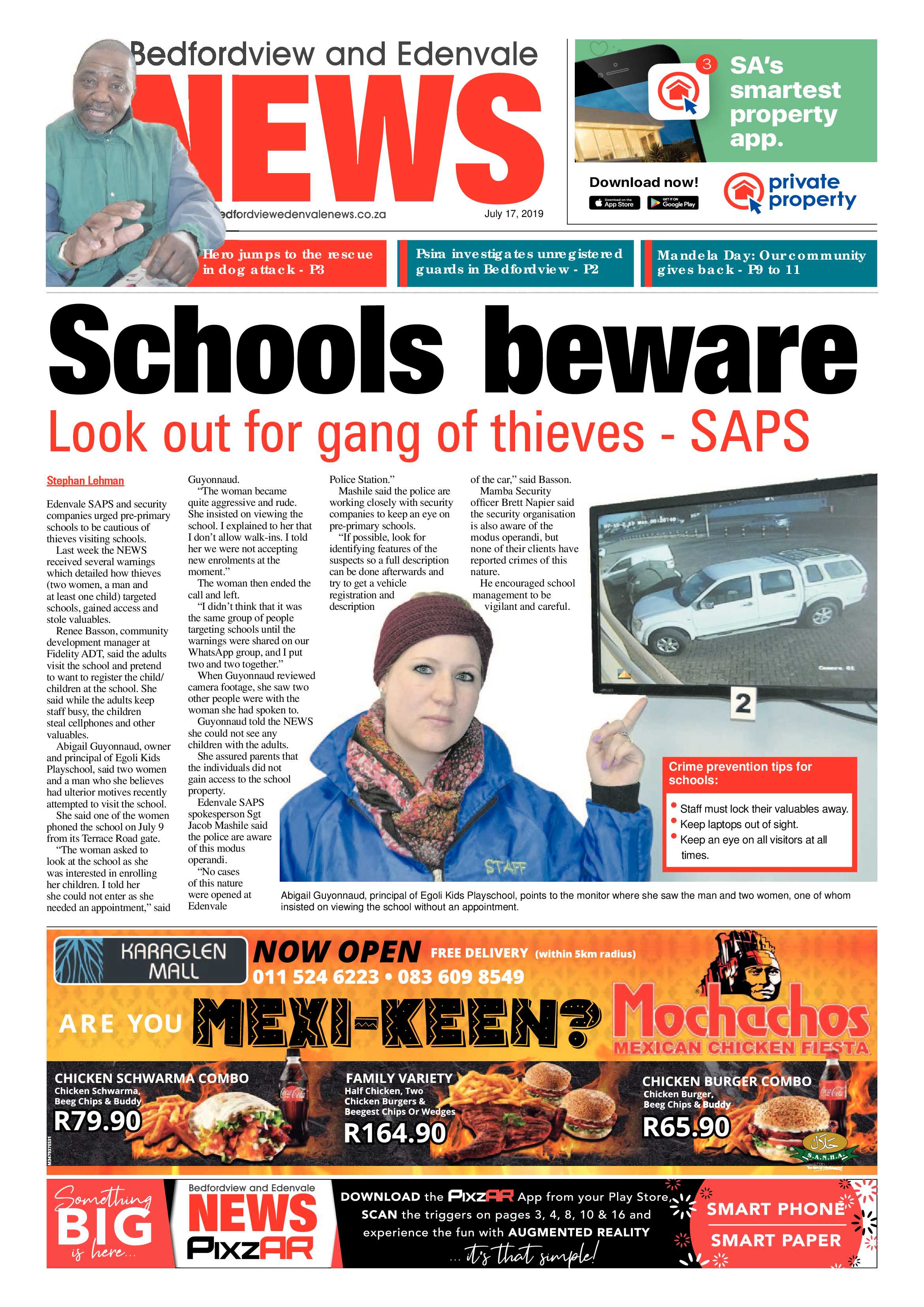 Bedfordview and Edenvale News 17 July 2019 page 1