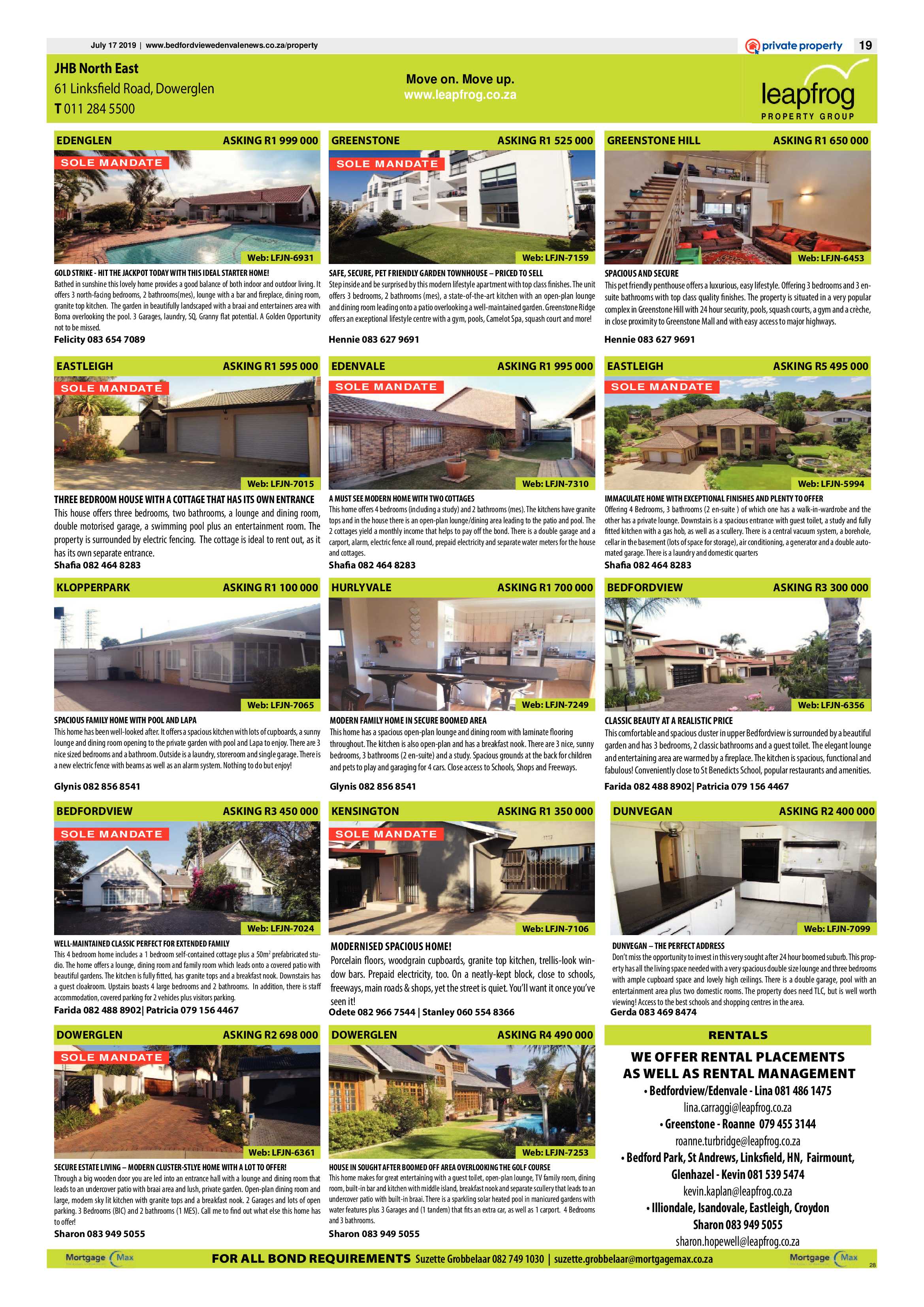 Bedfordview and Edenvale News 17 July 2019 page 19