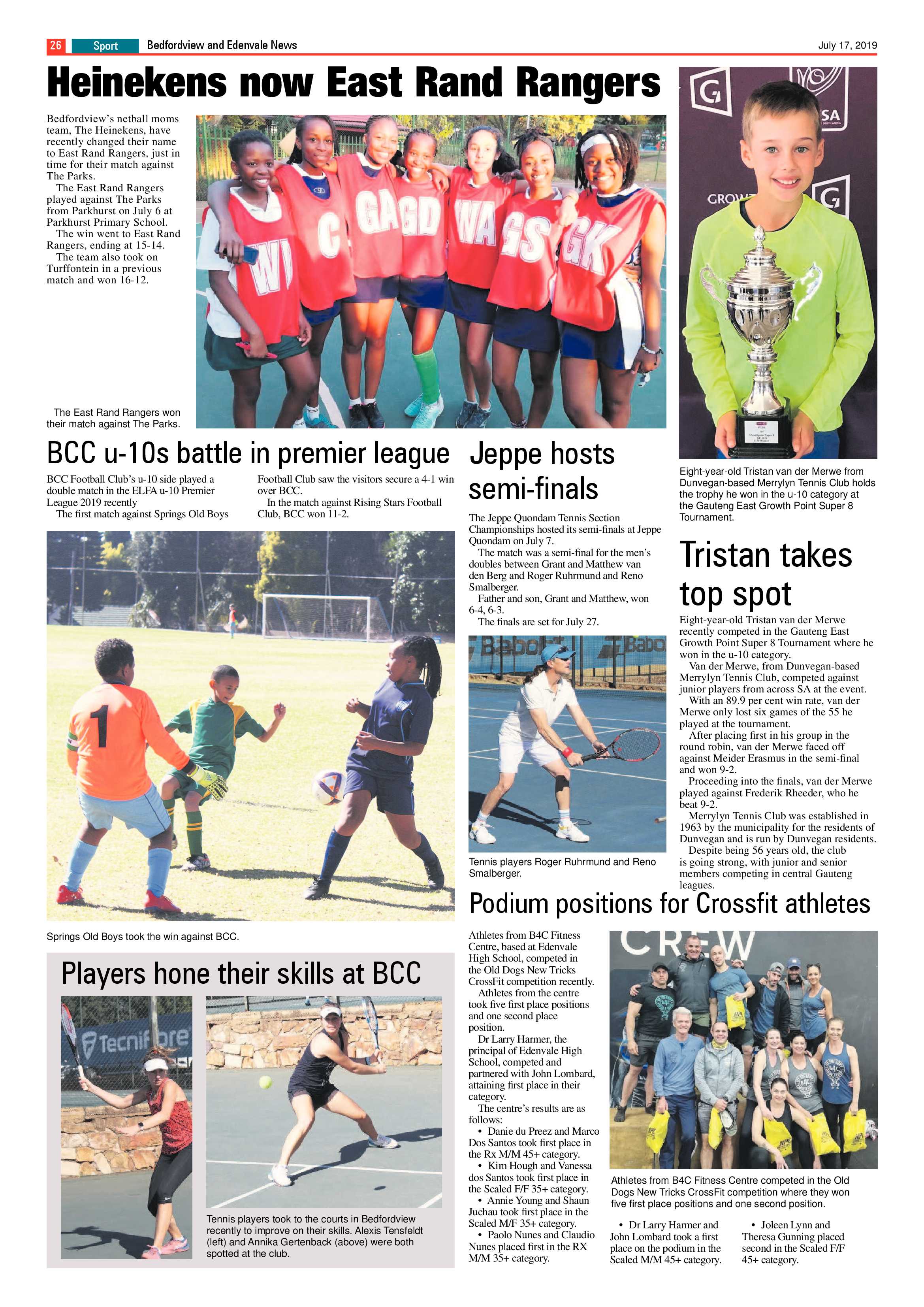 Bedfordview and Edenvale News 17 July 2019 page 26