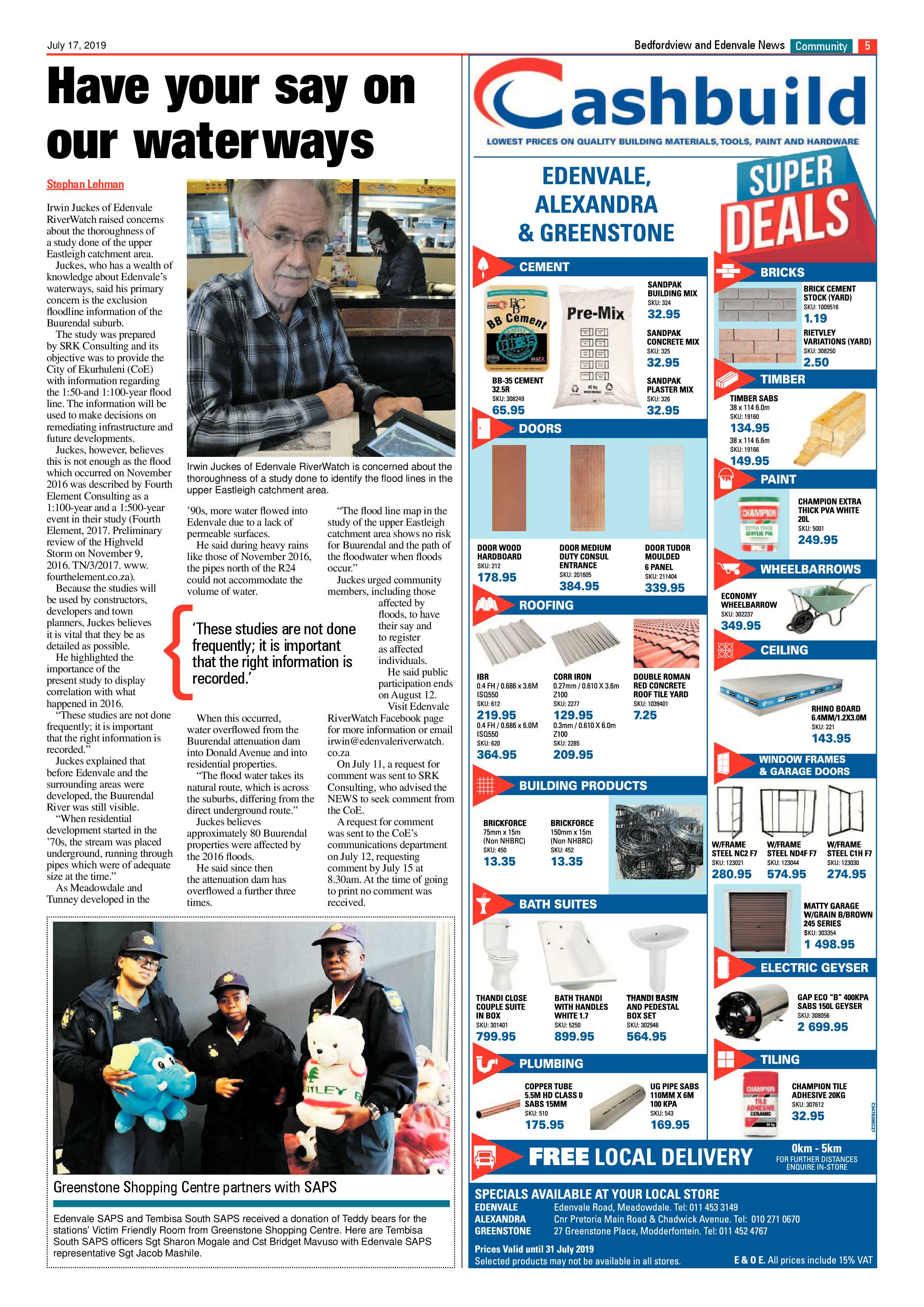 Bedfordview and Edenvale News 17 July 2019 page 5