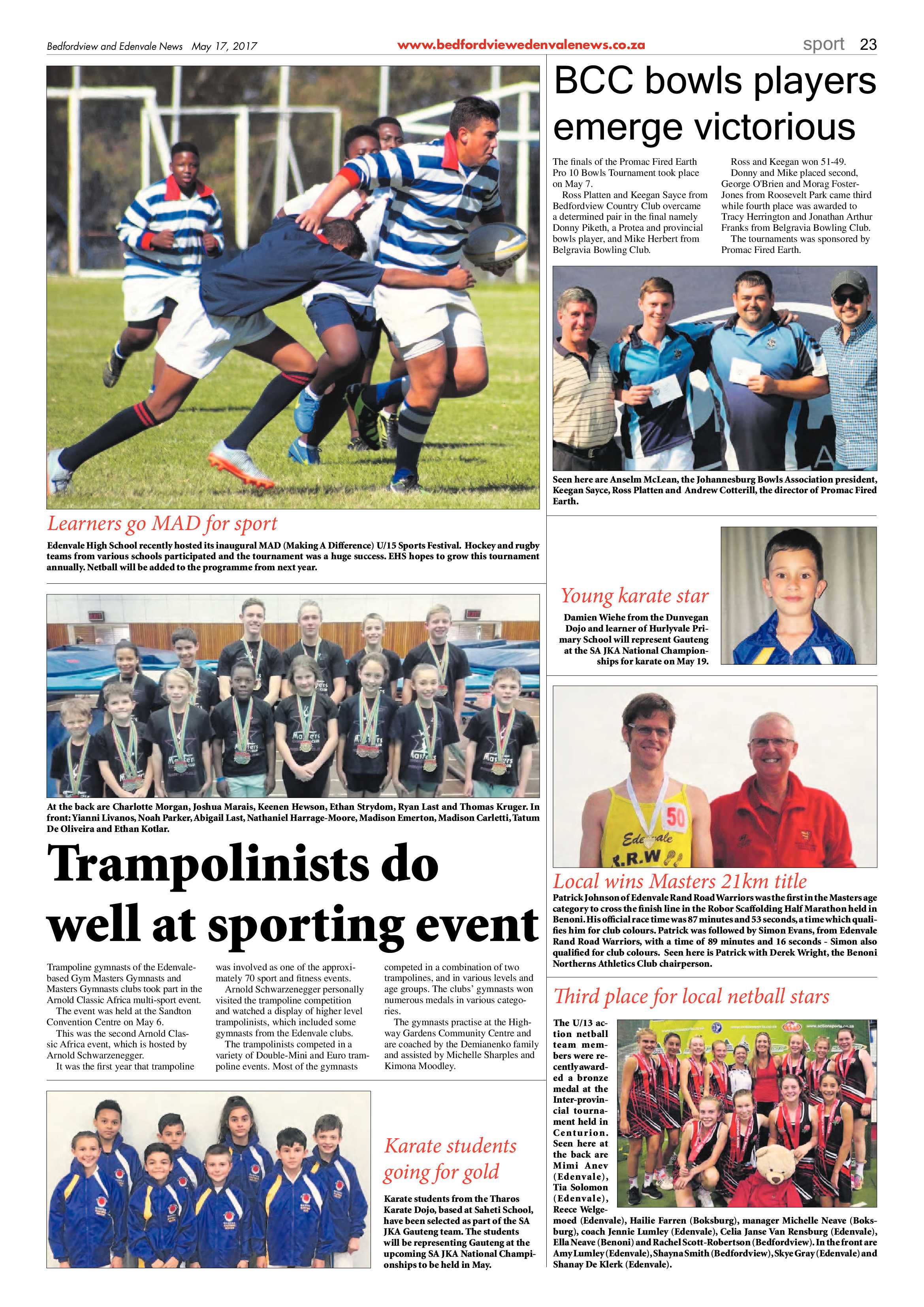 Bedfordview and Edenvale News 17 May 2017 page 23