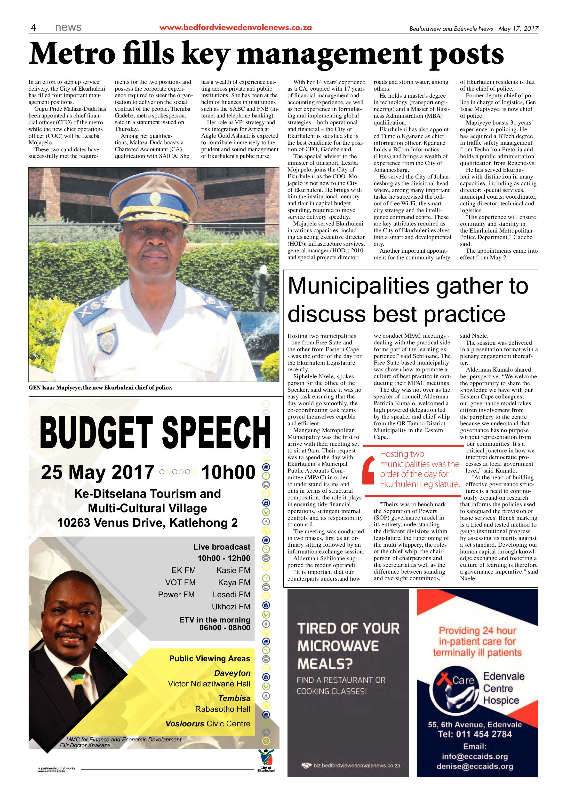 Bedfordview and Edenvale News 17 May 2017 page 4