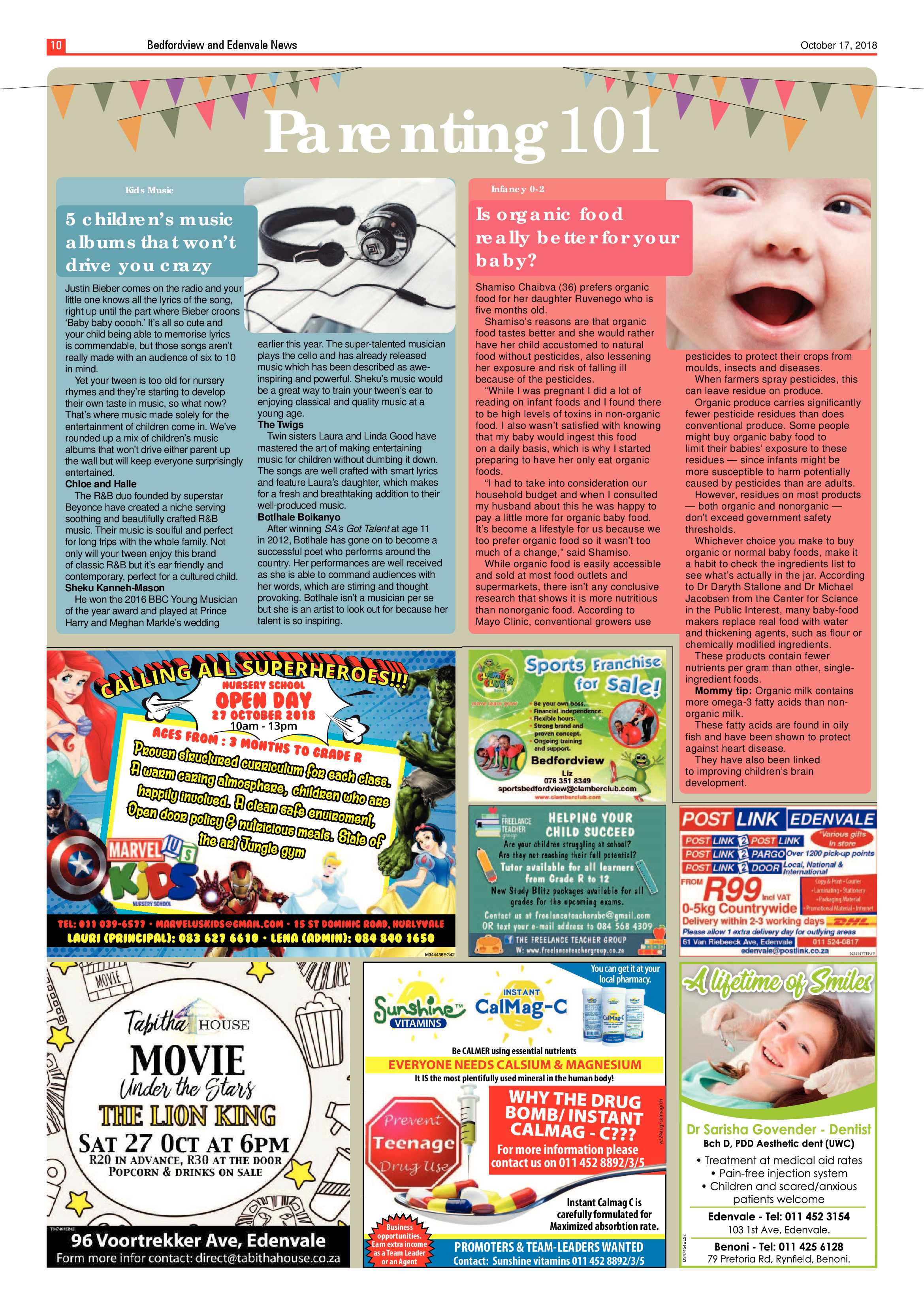 Bedfordview and Edenvale News 17 October  2018 page 10