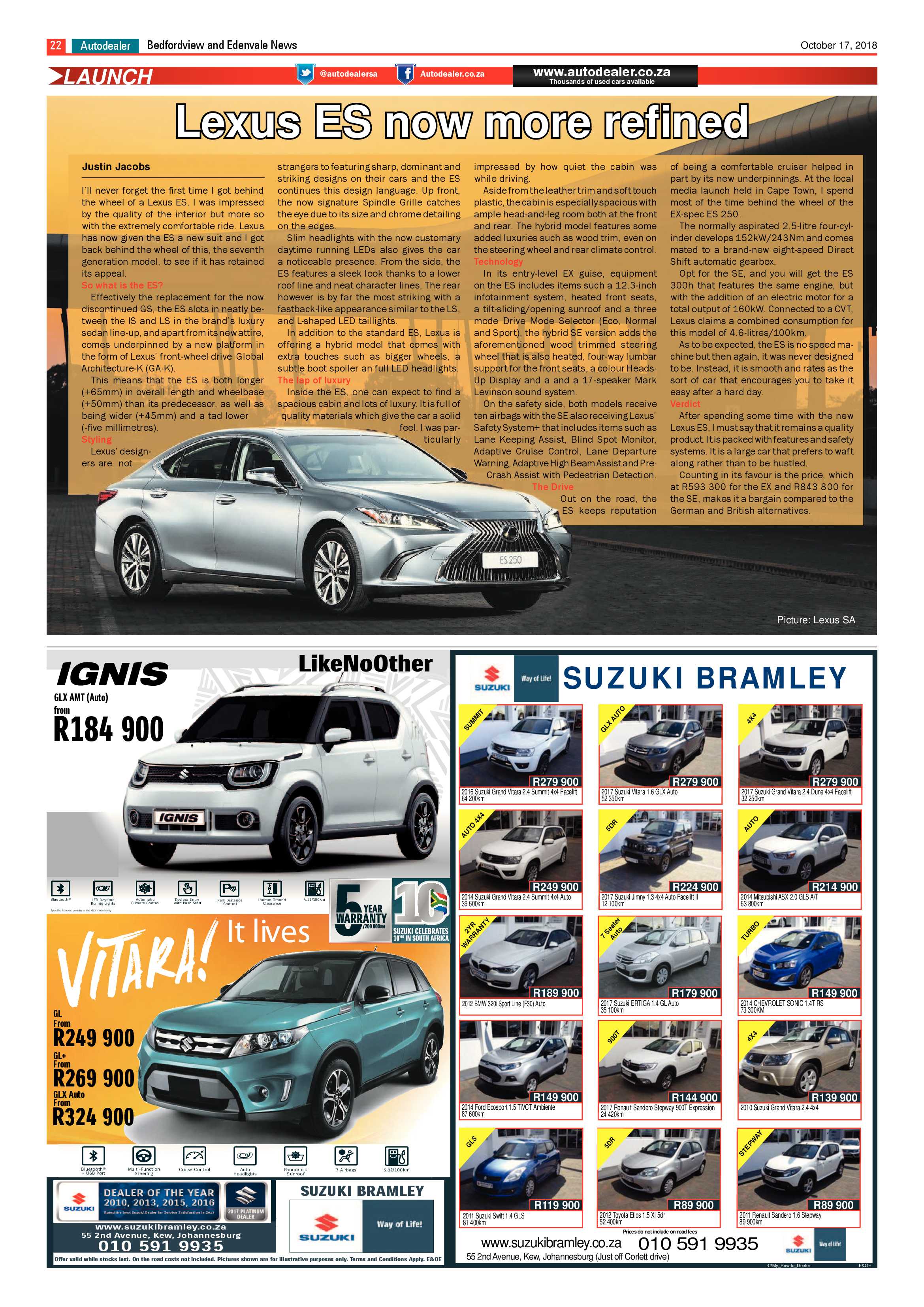 Bedfordview and Edenvale News 17 October  2018 page 22