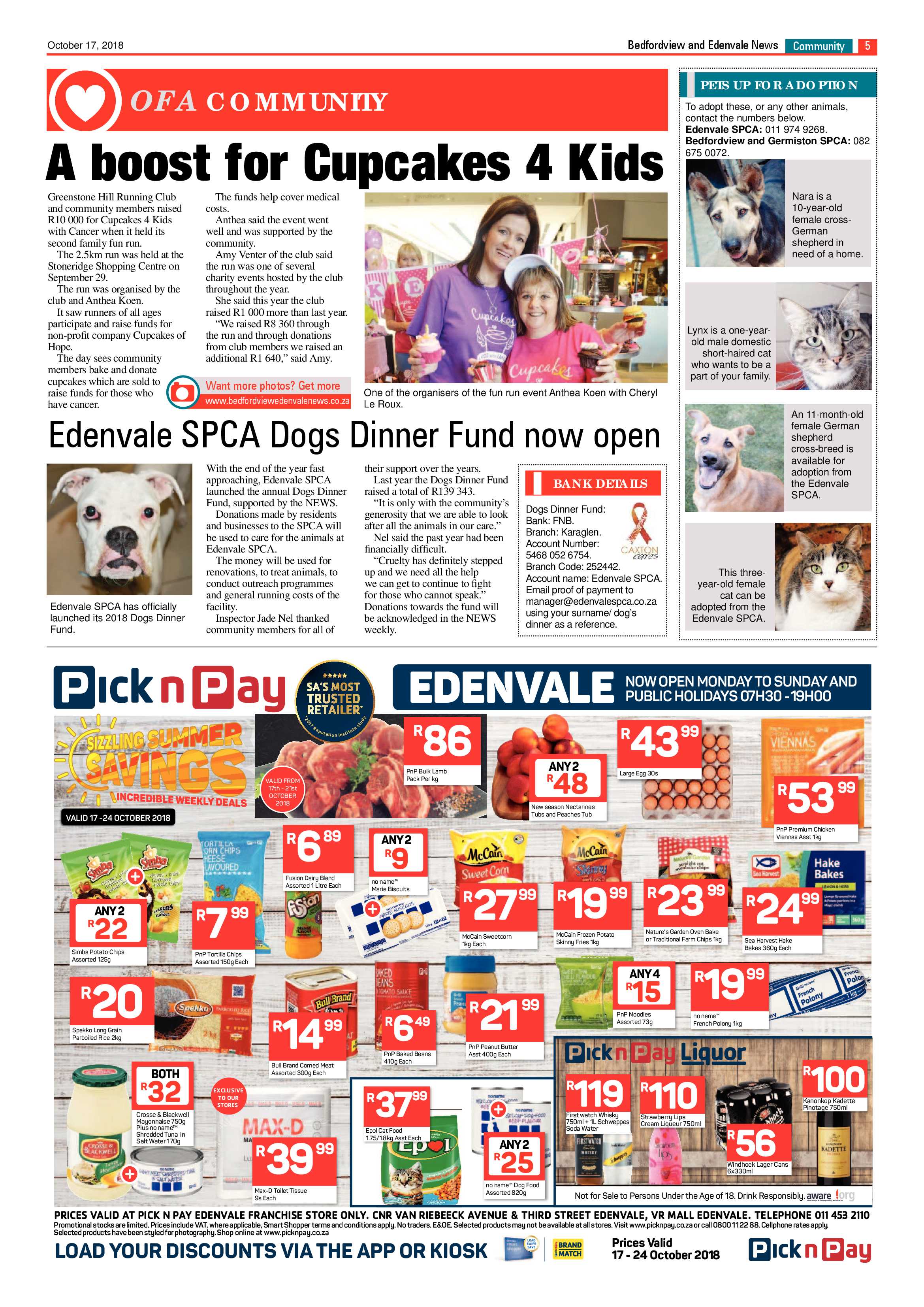 Bedfordview and Edenvale News 17 October  2018 page 5