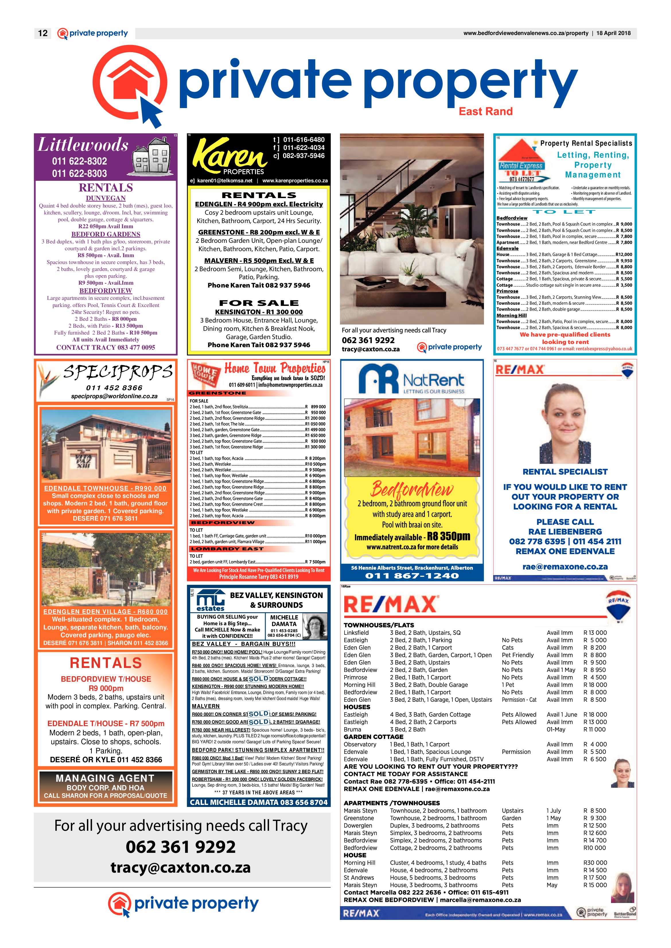 Bedfordview and Edenvale News 18 April 2018 page 12