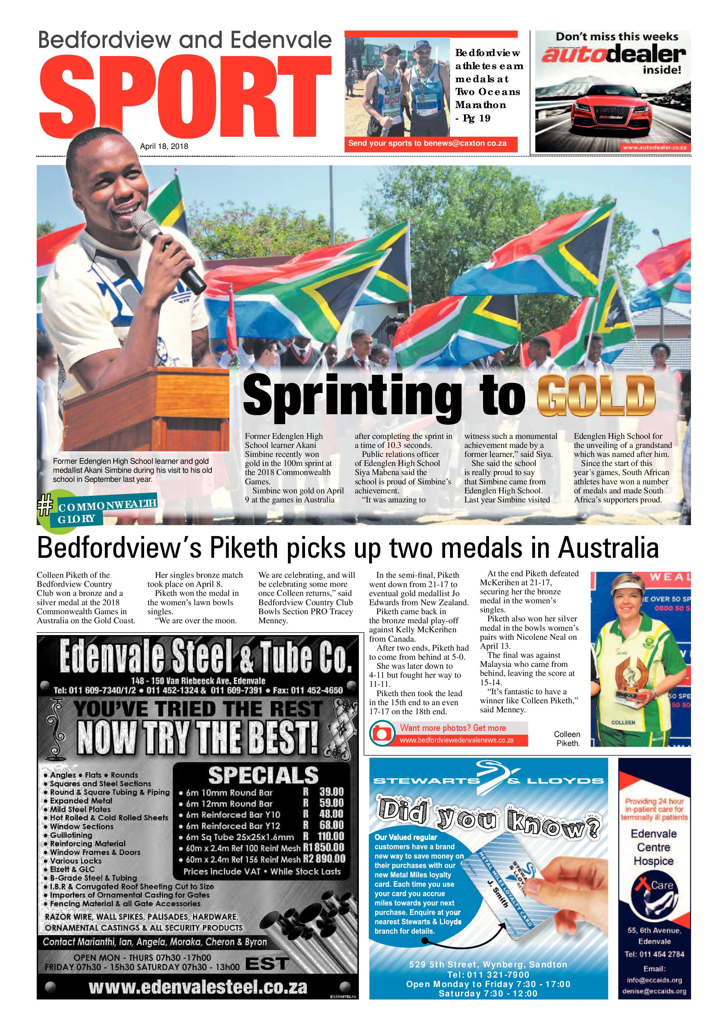 Bedfordview and Edenvale News 18 April 2018 page 20