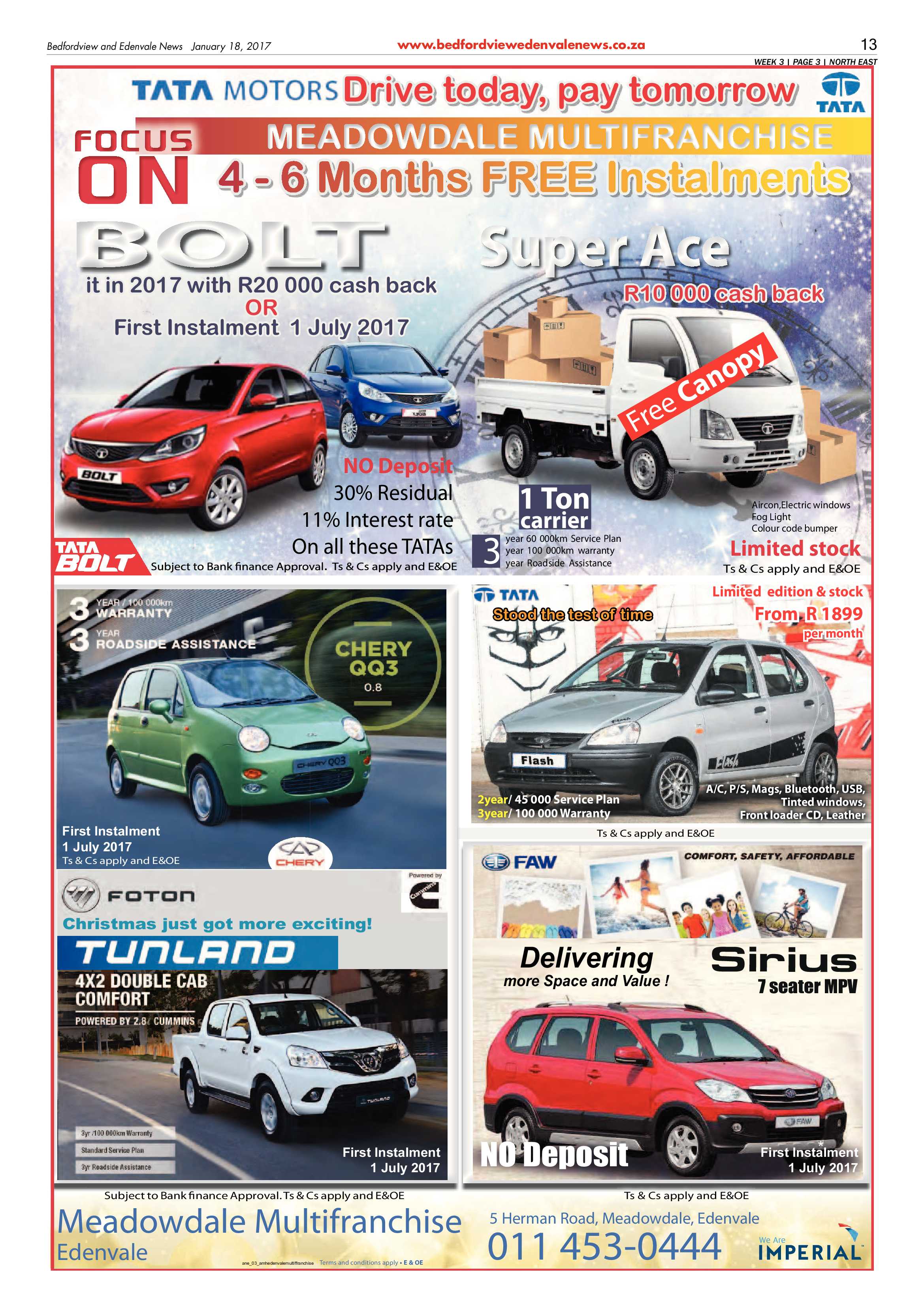 Bedfordview and Edenvale News 18 January 2017 page 13