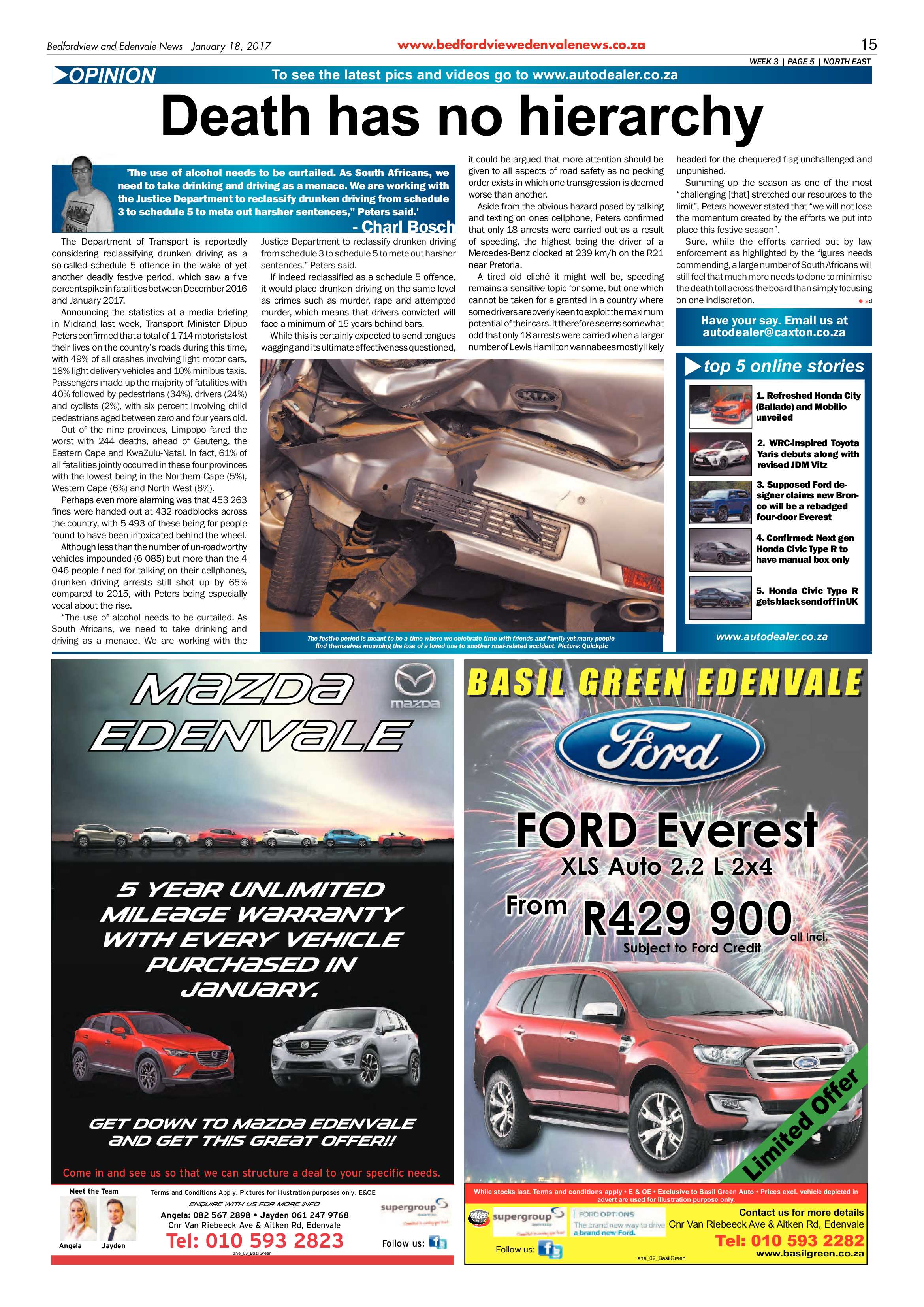Bedfordview and Edenvale News 18 January 2017 page 15