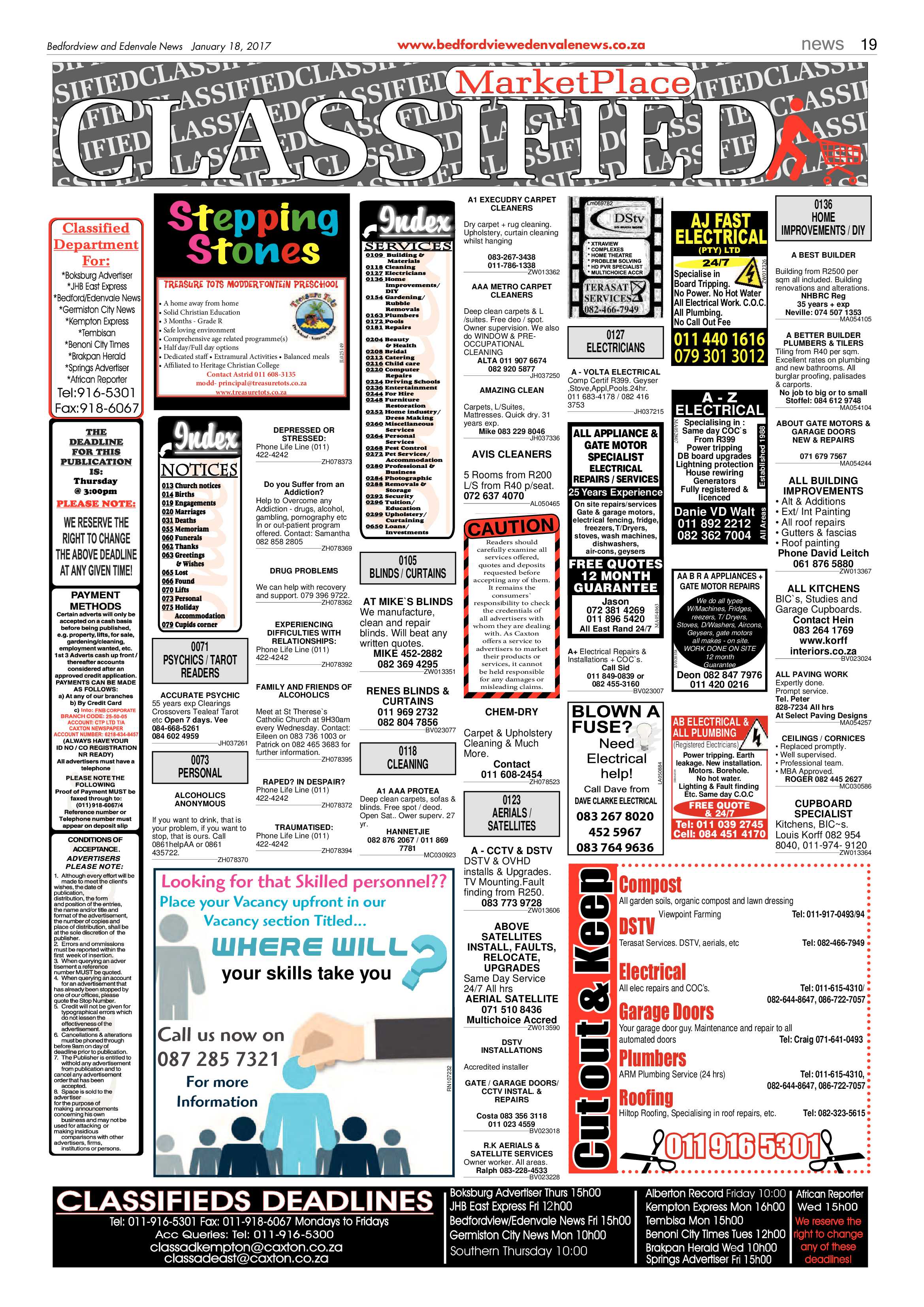 Bedfordview and Edenvale News 18 January 2017 page 19