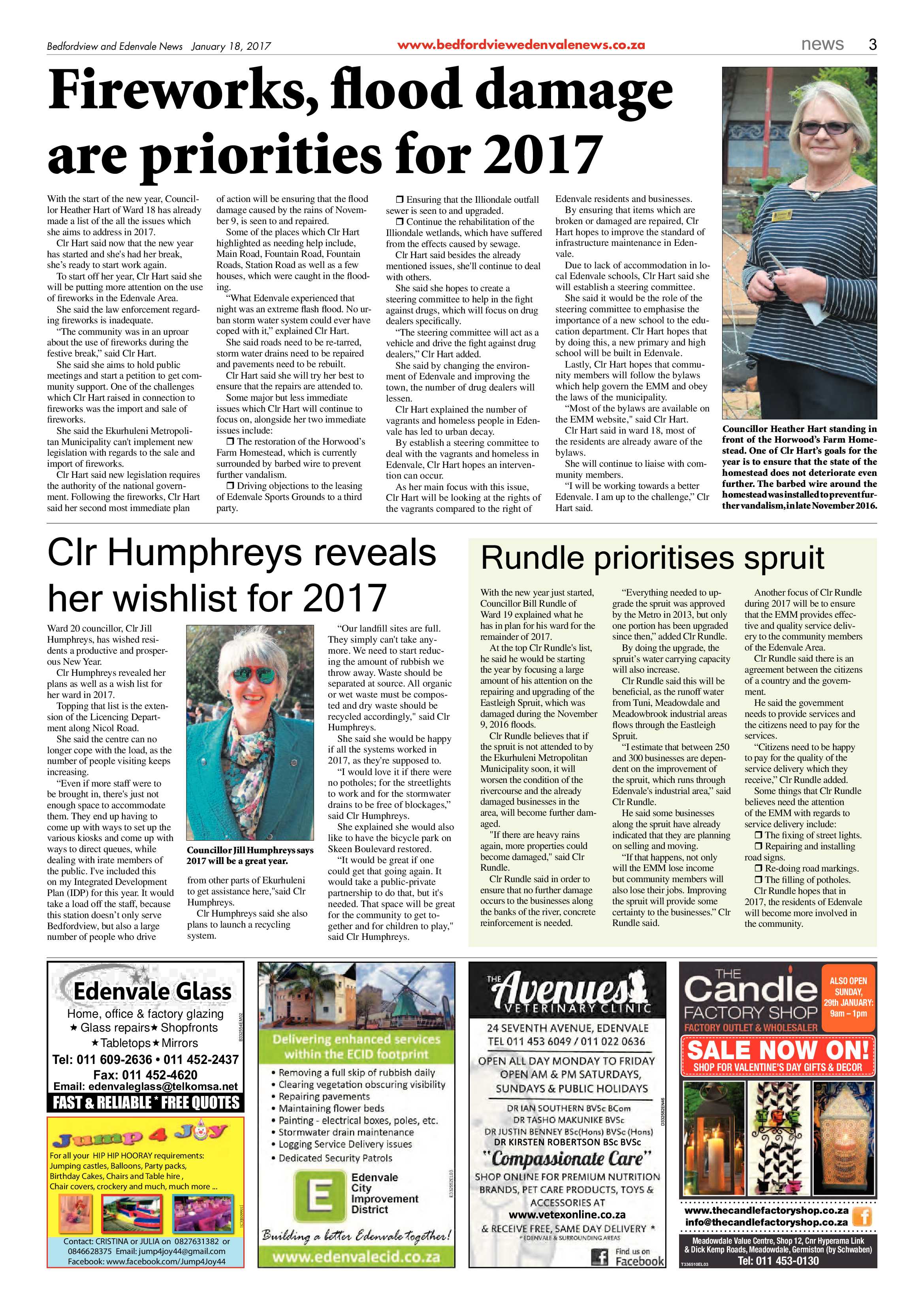 Bedfordview and Edenvale News 18 January 2017 page 3