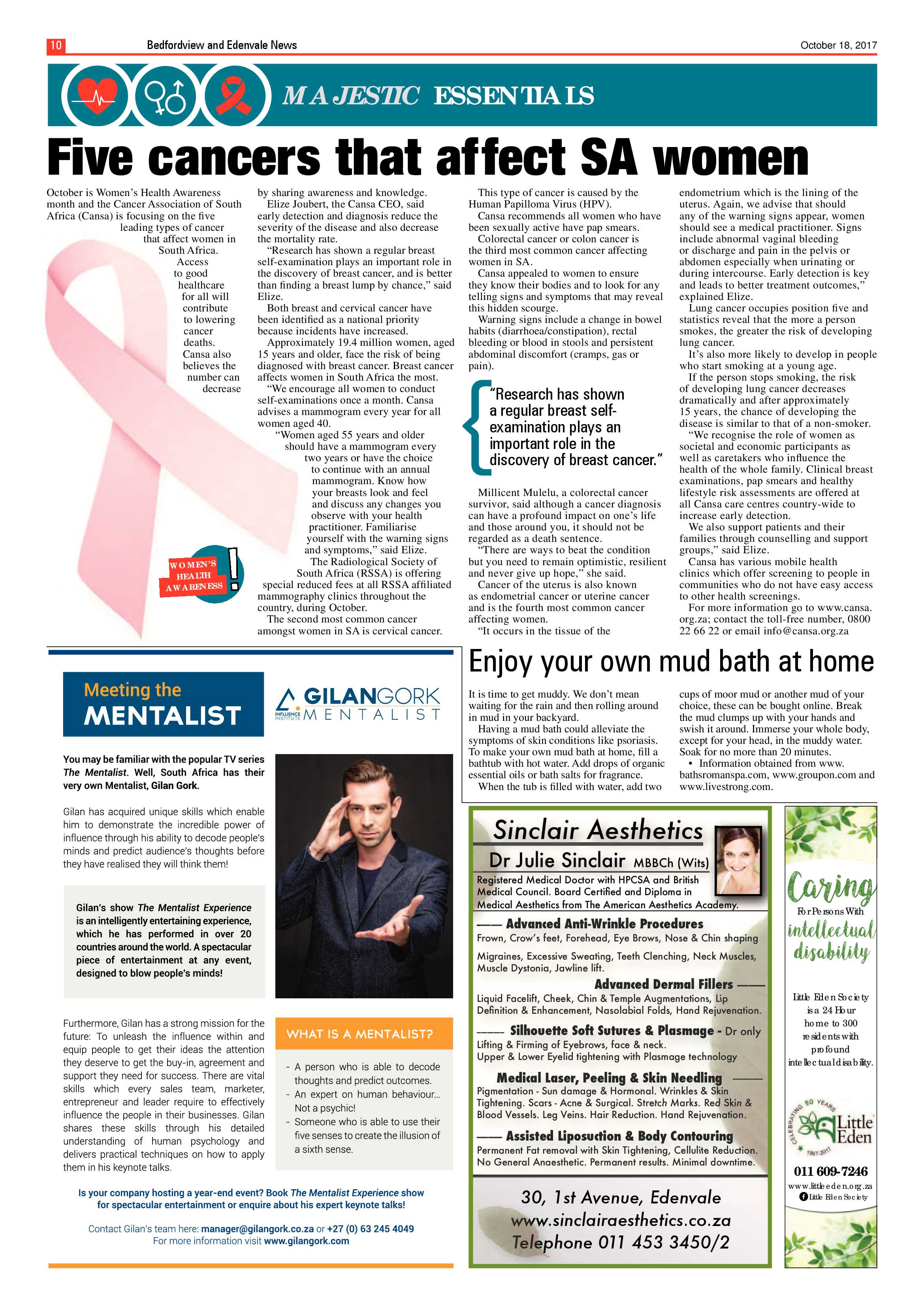 Bedfordview and Edenvale News 18 October 2017 page 10