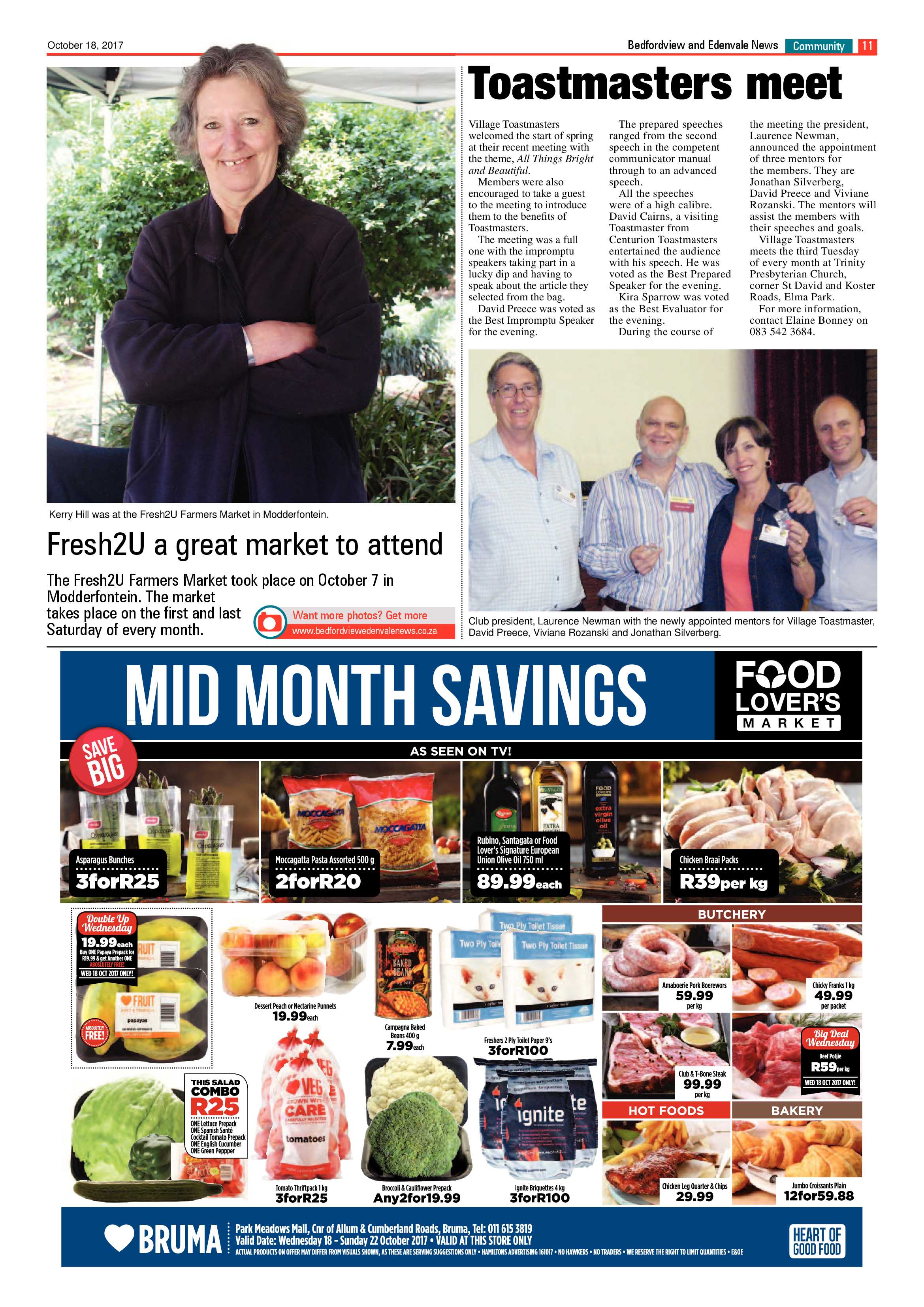 Bedfordview and Edenvale News 18 October 2017 page 11