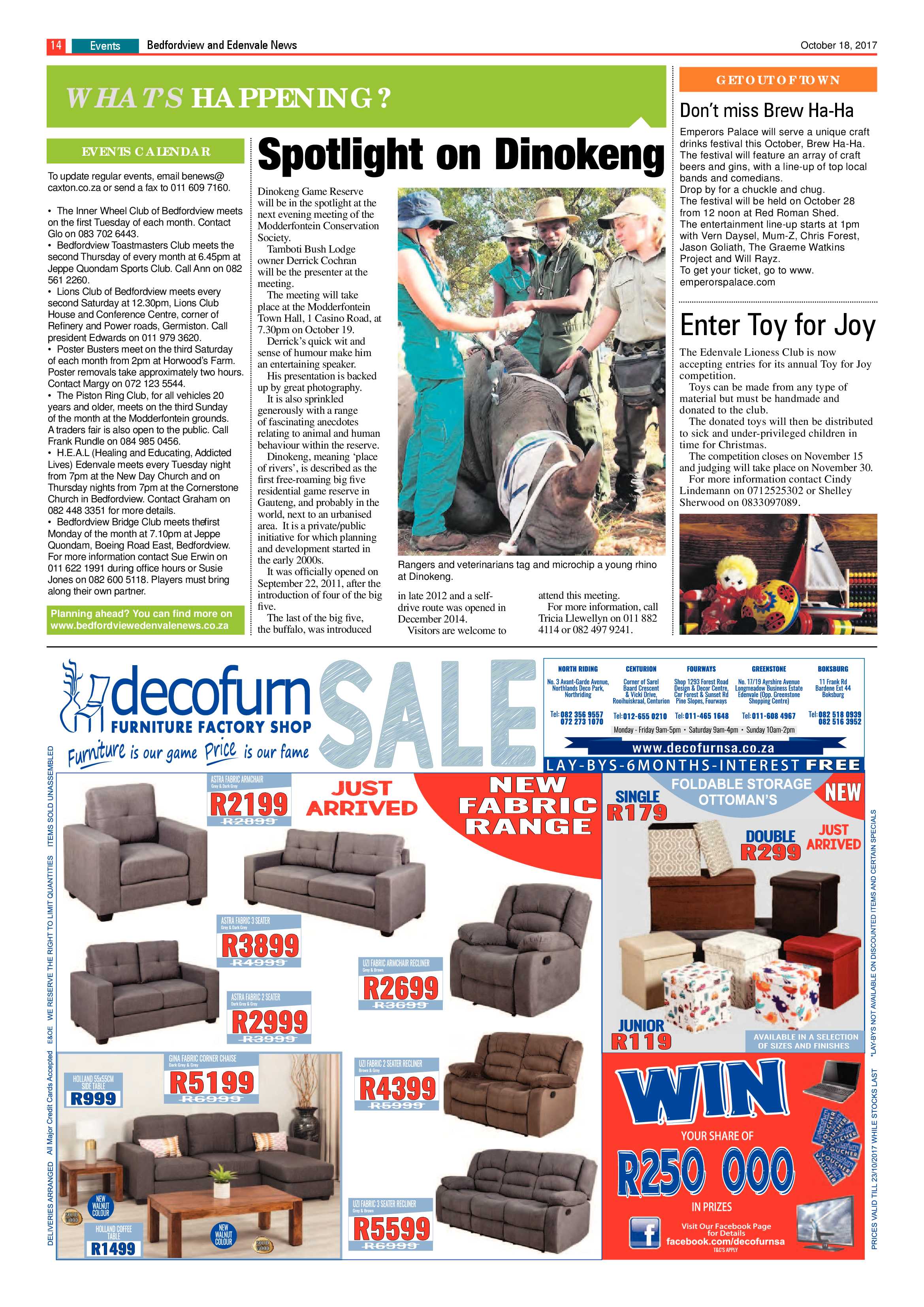 Bedfordview and Edenvale News 18 October 2017 page 14
