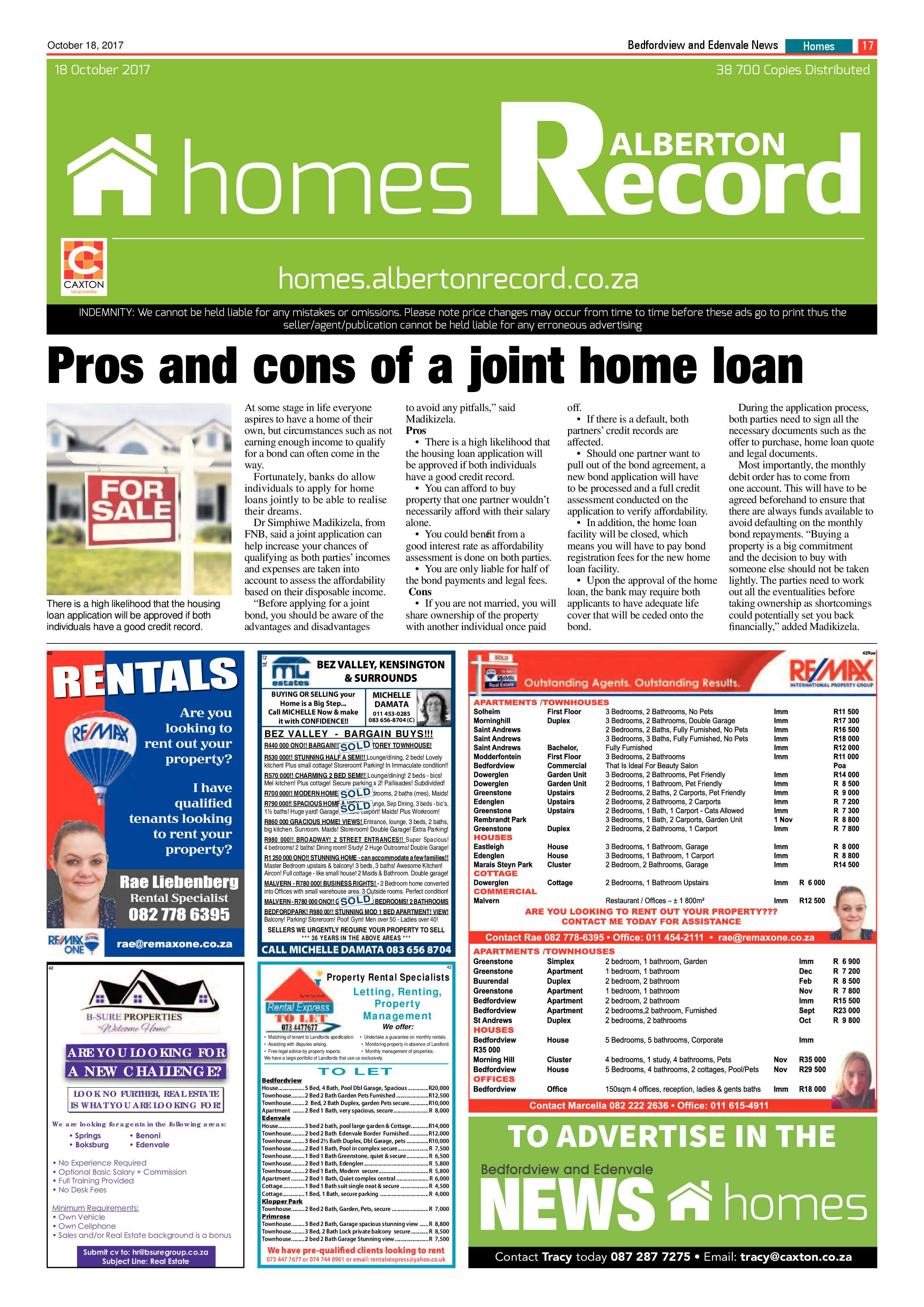 Bedfordview and Edenvale News 18 October 2017 page 17