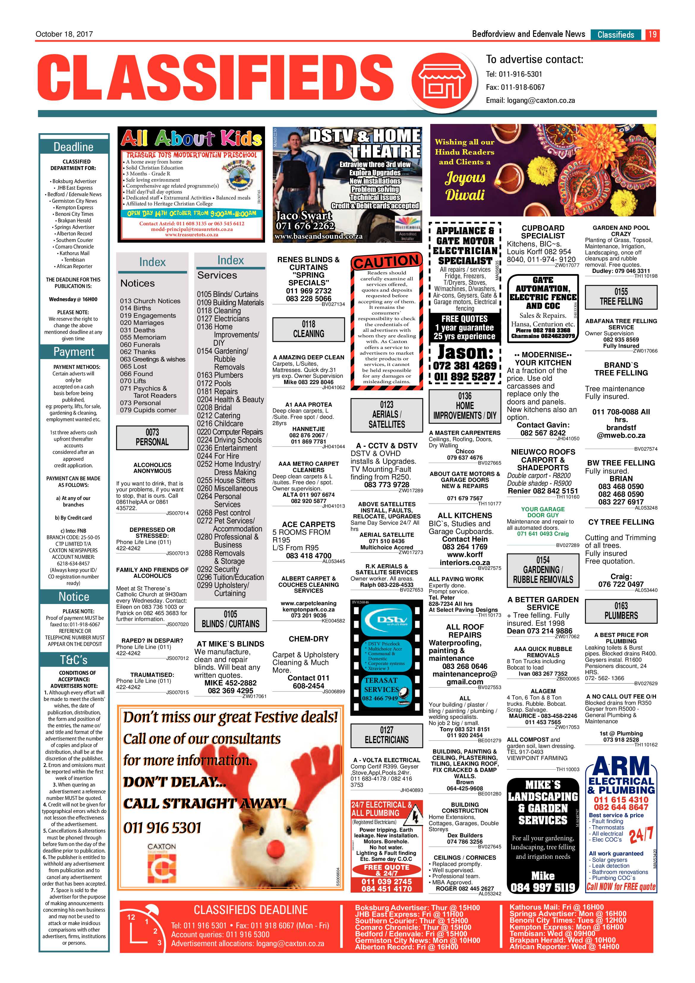Bedfordview and Edenvale News 18 October 2017 page 19