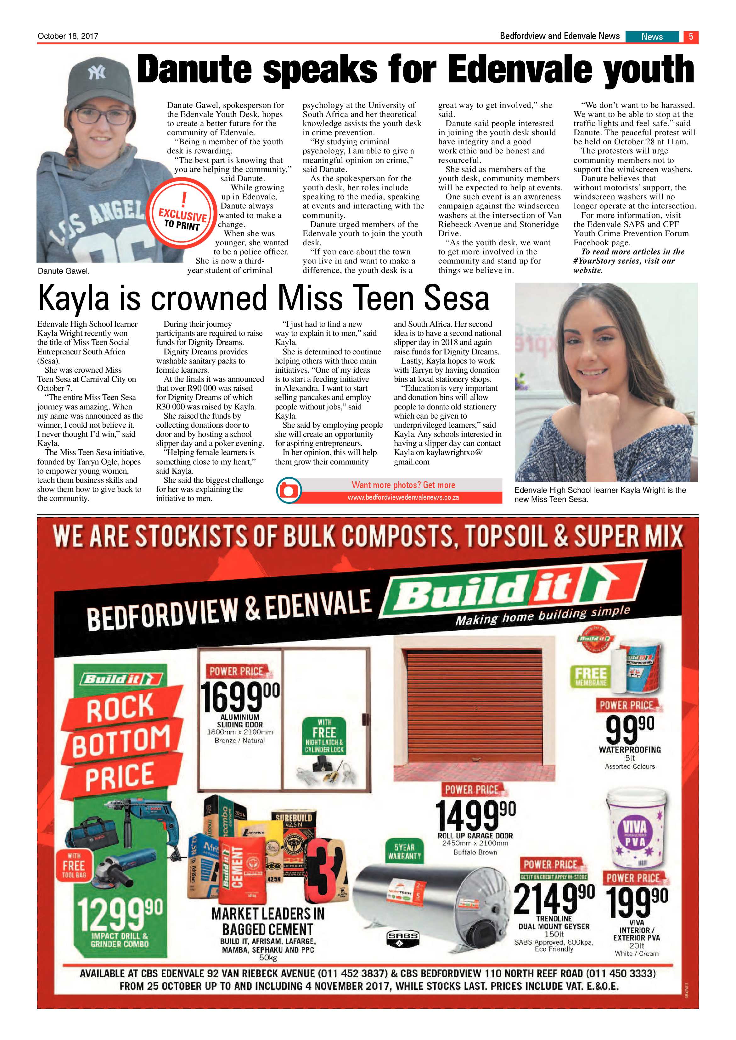 Bedfordview and Edenvale News 18 October 2017 page 5