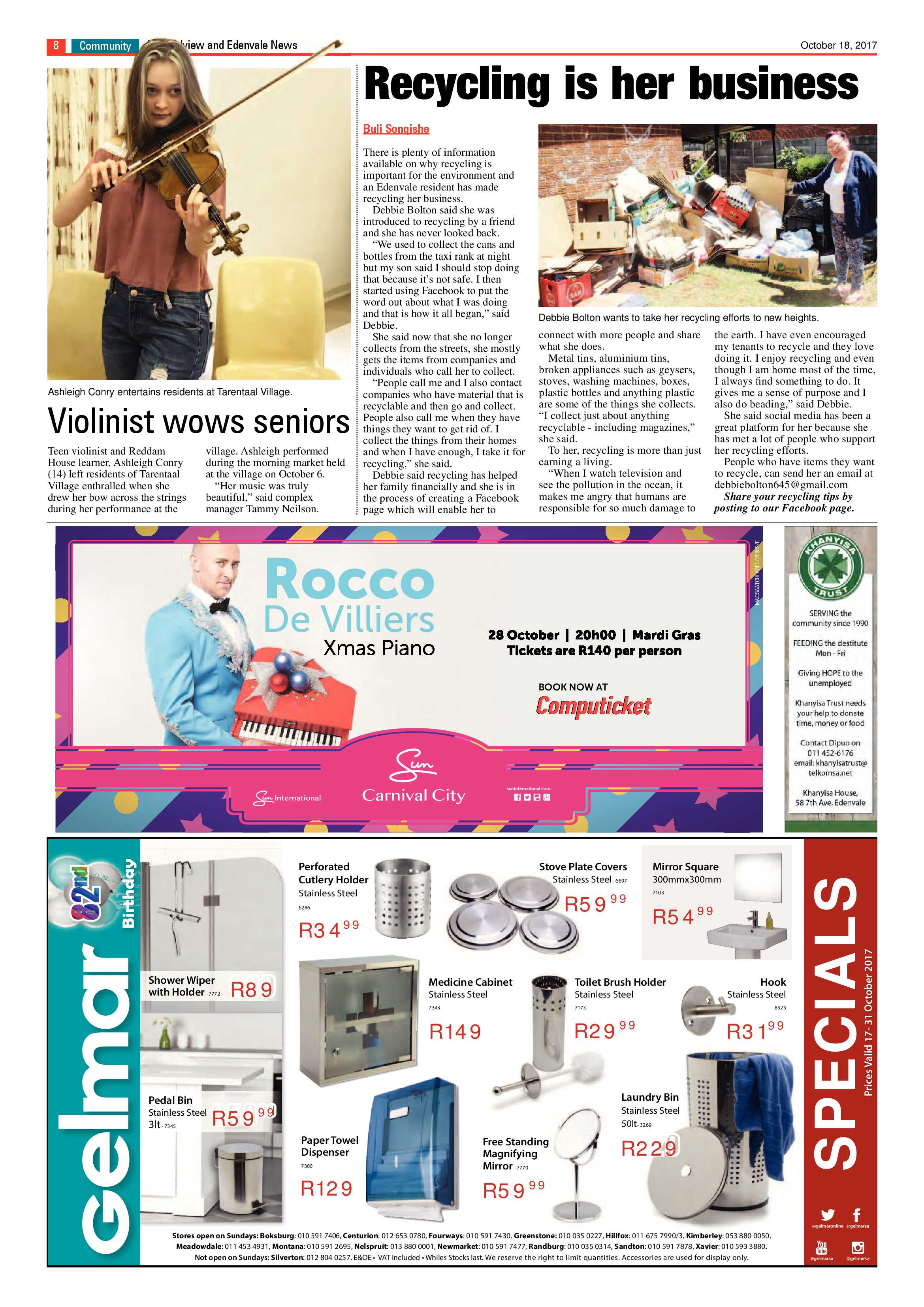Bedfordview and Edenvale News 18 October 2017 page 8