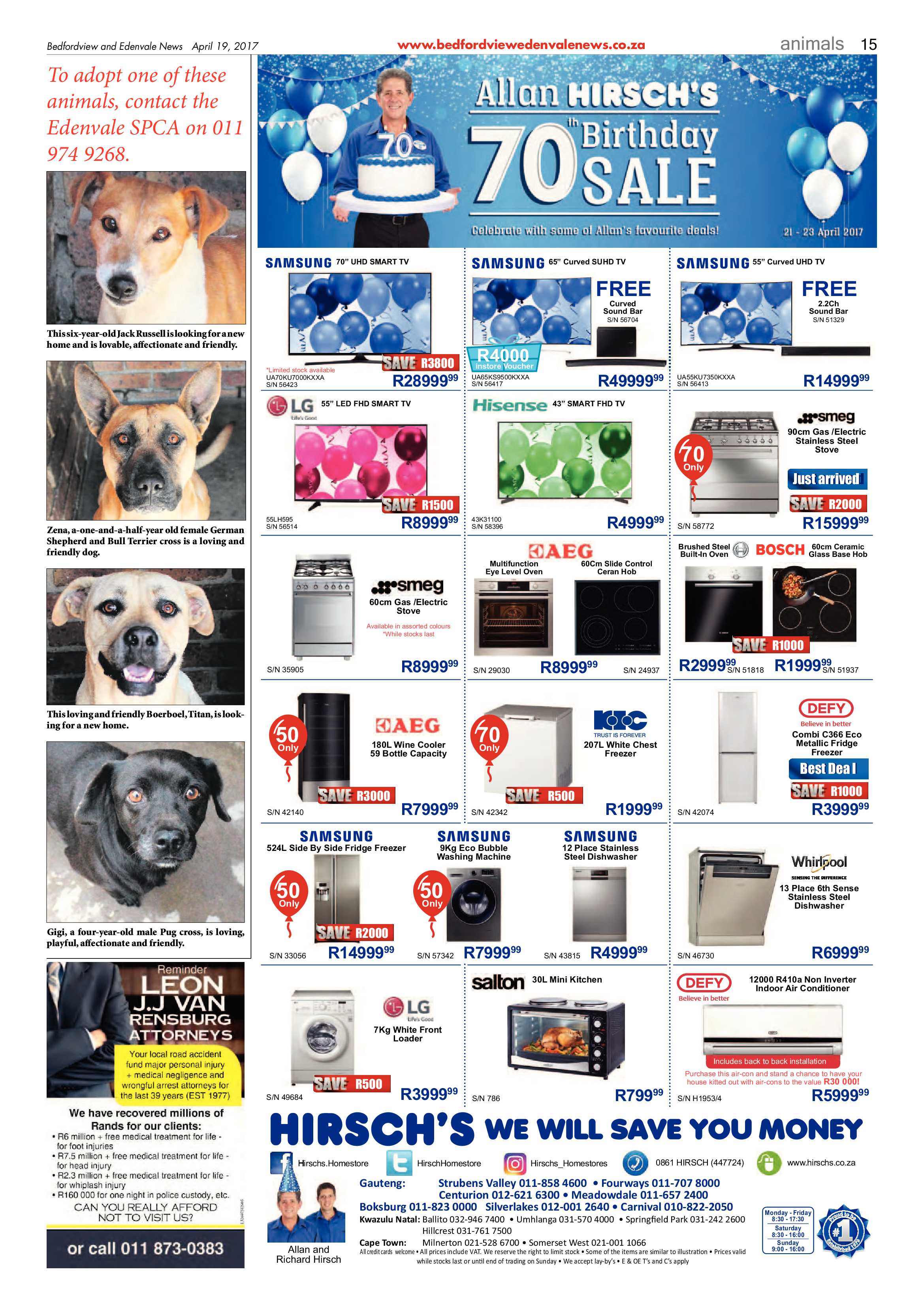 Bedfordview and Edenvale News 19 April 2017 page 15
