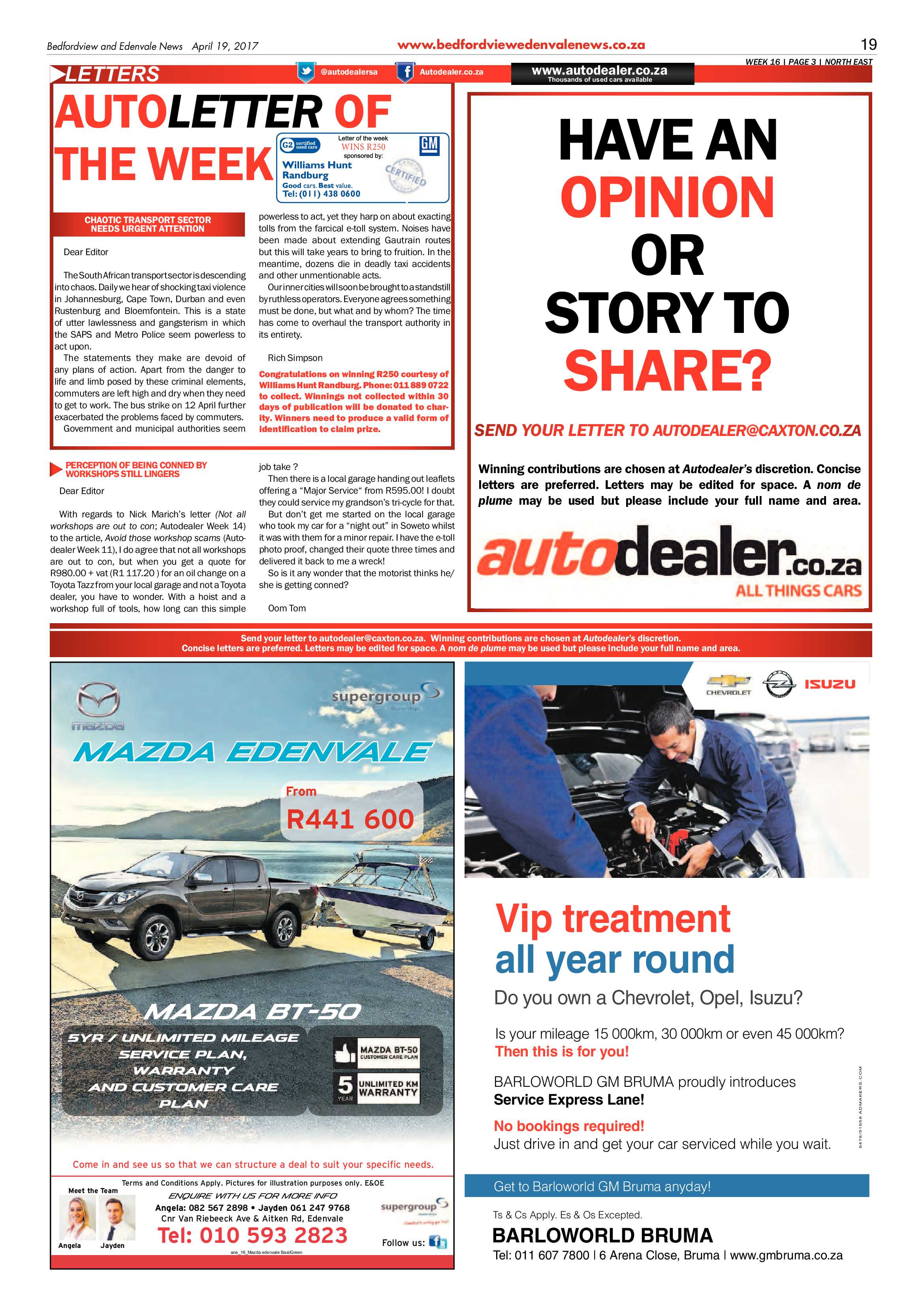 Bedfordview and Edenvale News 19 April 2017 page 19
