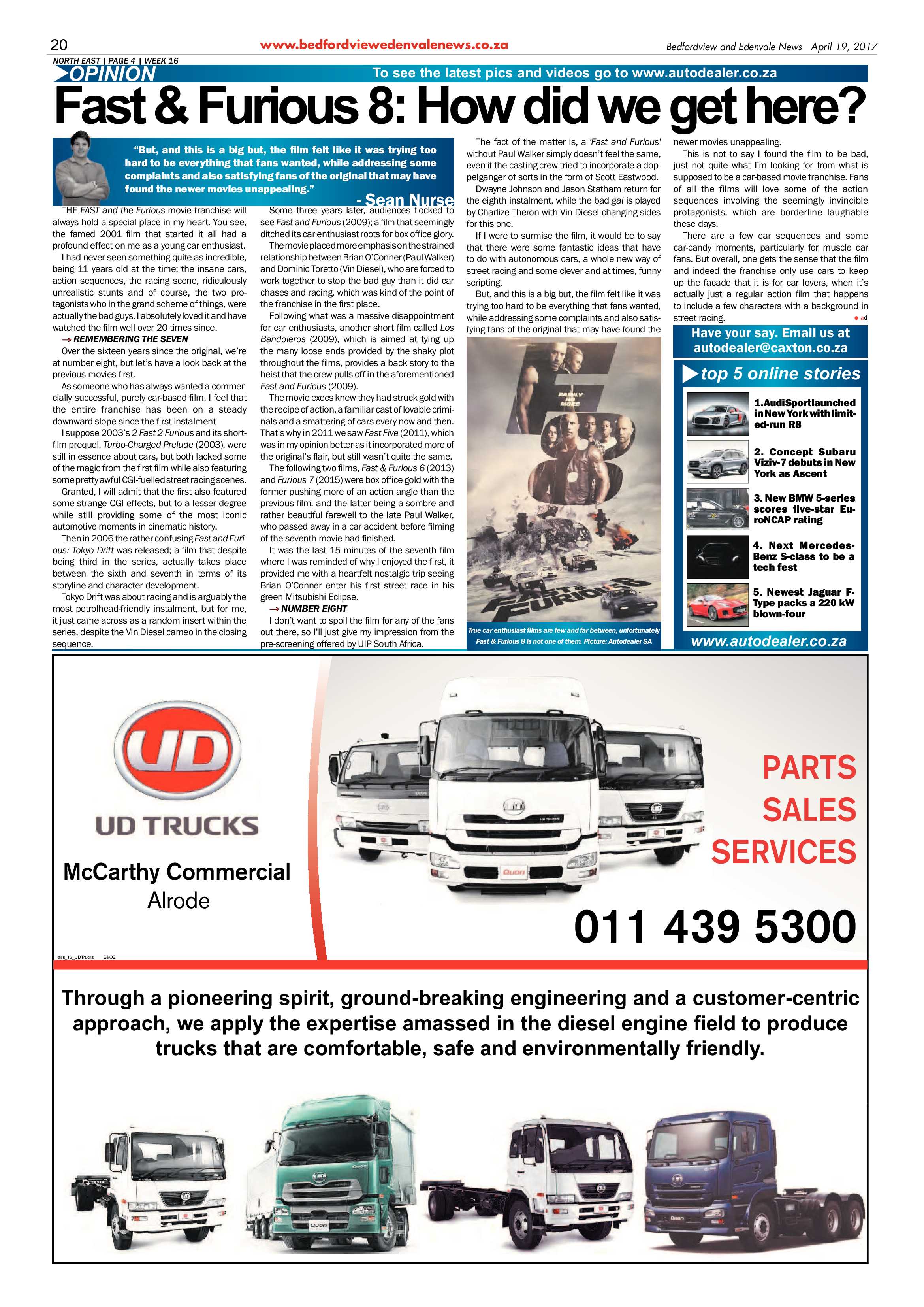 Bedfordview and Edenvale News 19 April 2017 page 20