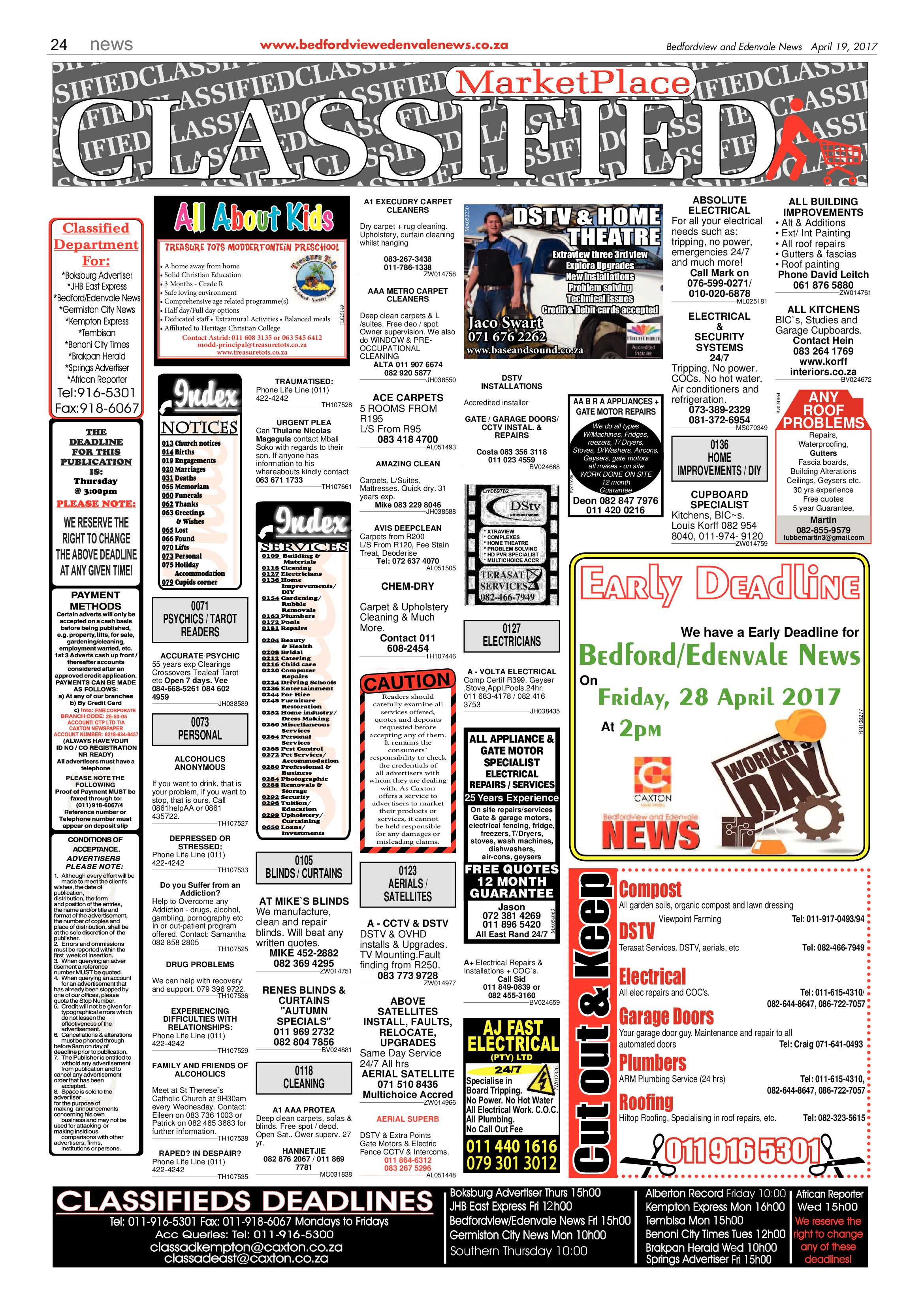 Bedfordview and Edenvale News 19 April 2017 page 24