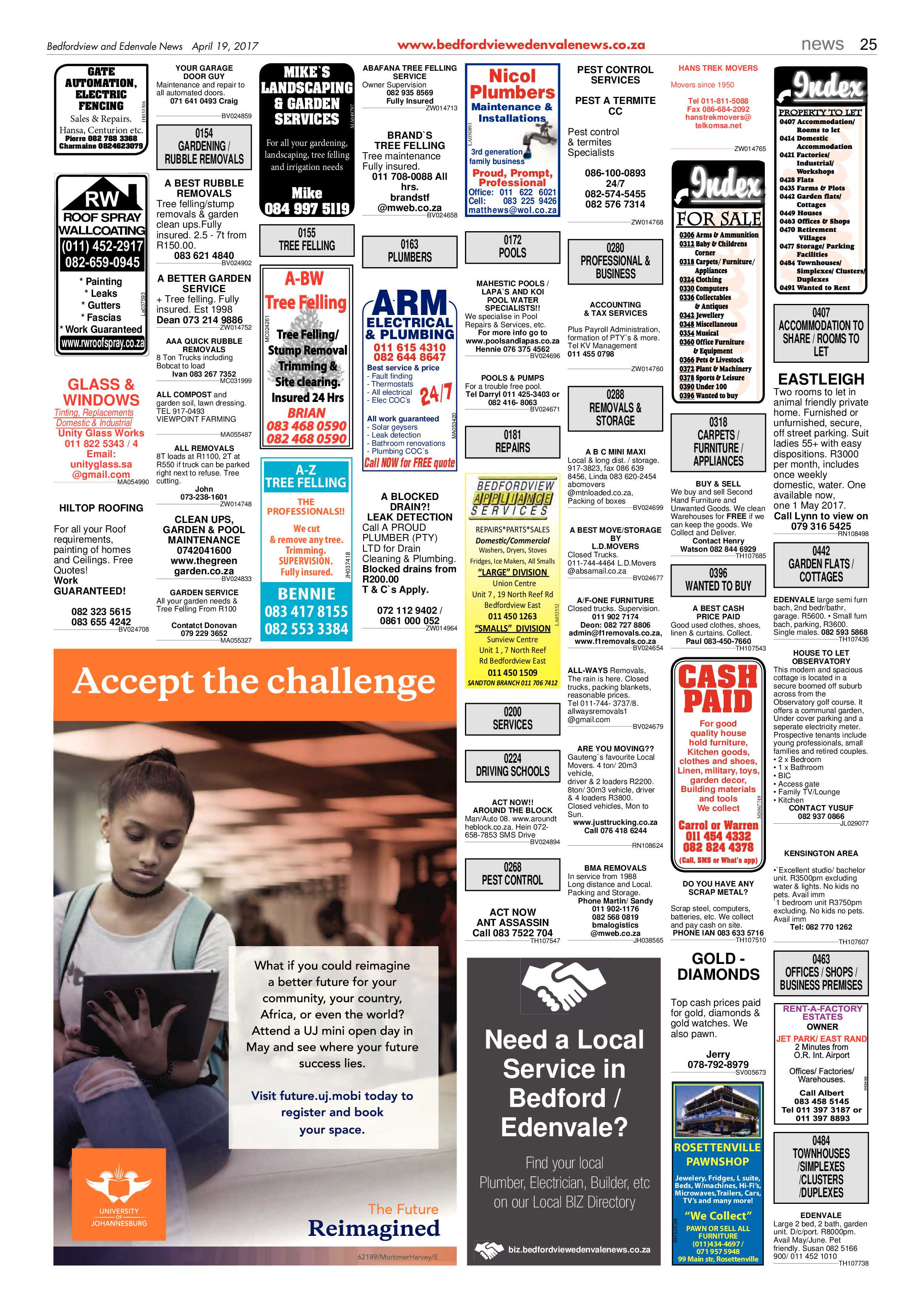 Bedfordview and Edenvale News 19 April 2017 page 25