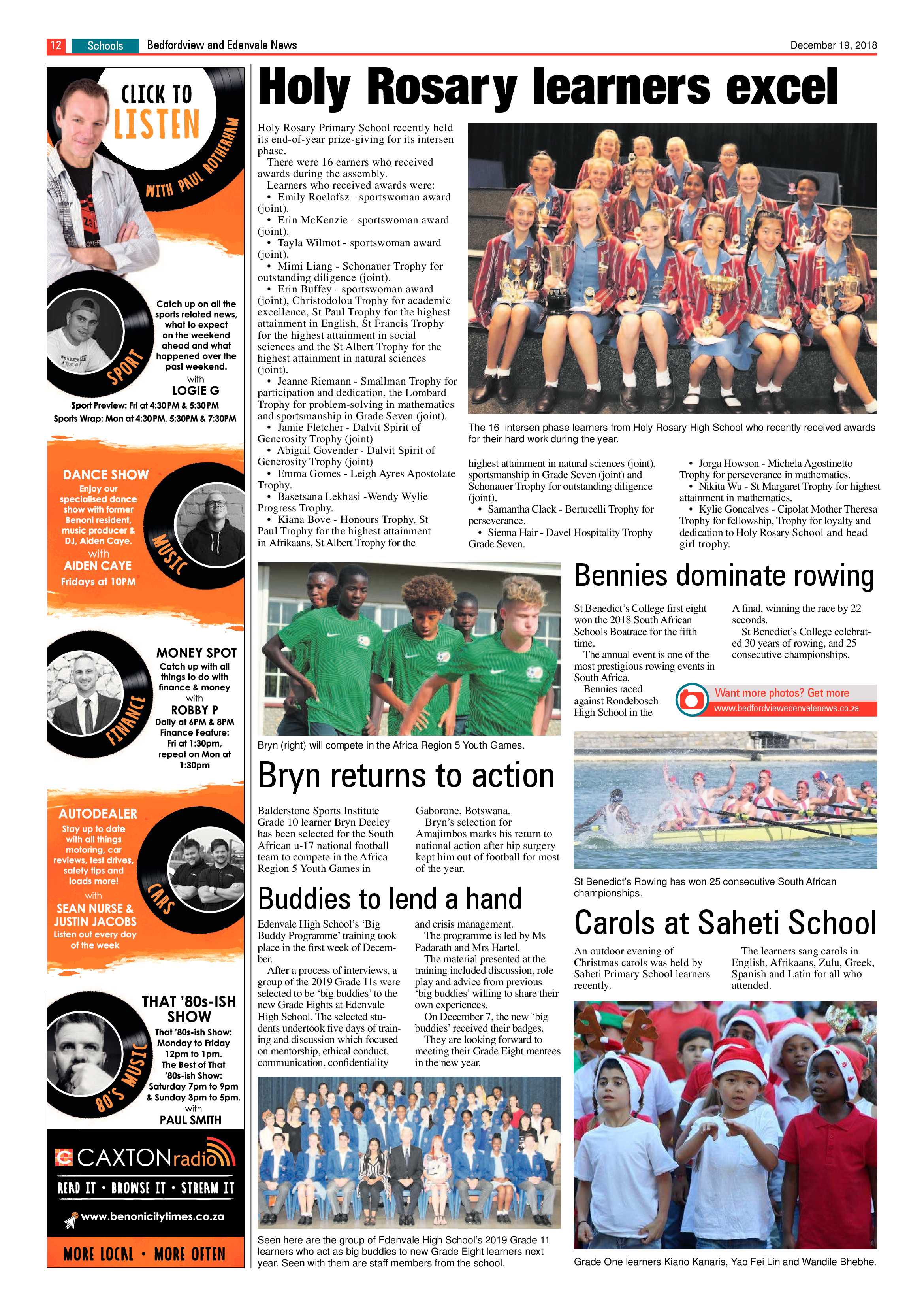 Bedfordview and Edenvale News 19 December 2018 page 12