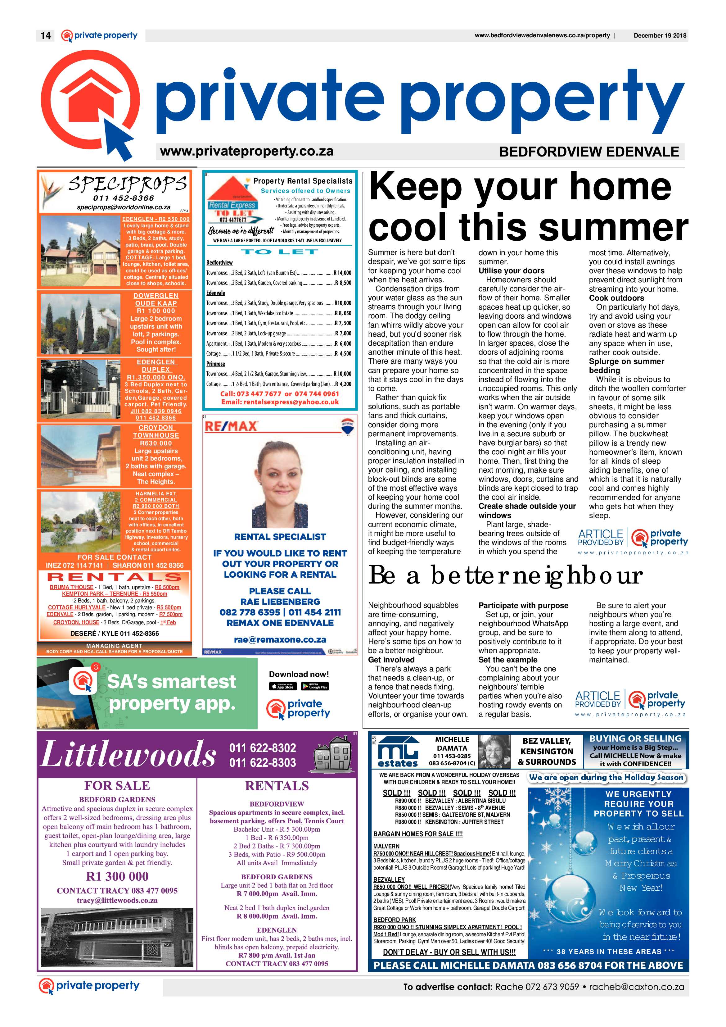 Bedfordview and Edenvale News 19 December 2018 page 14