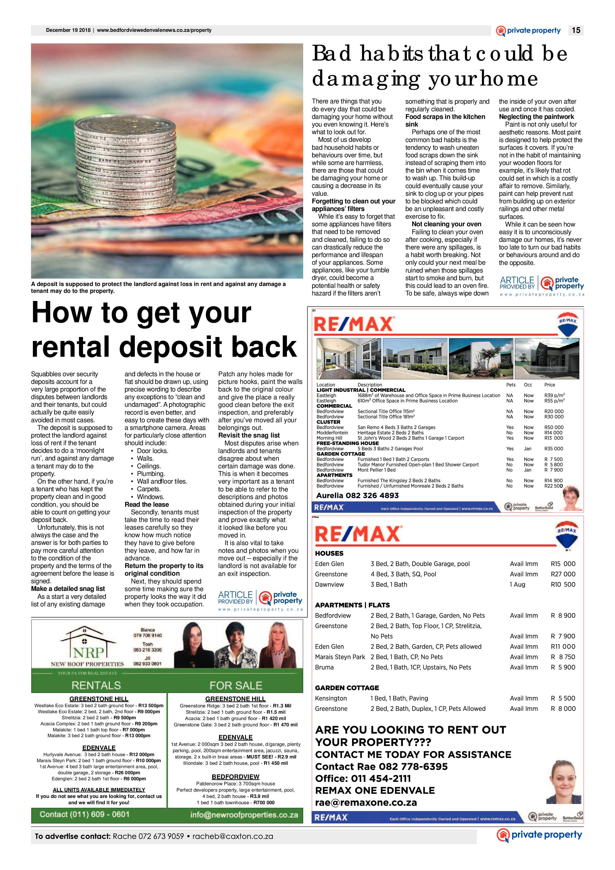Bedfordview and Edenvale News 19 December 2018 page 15