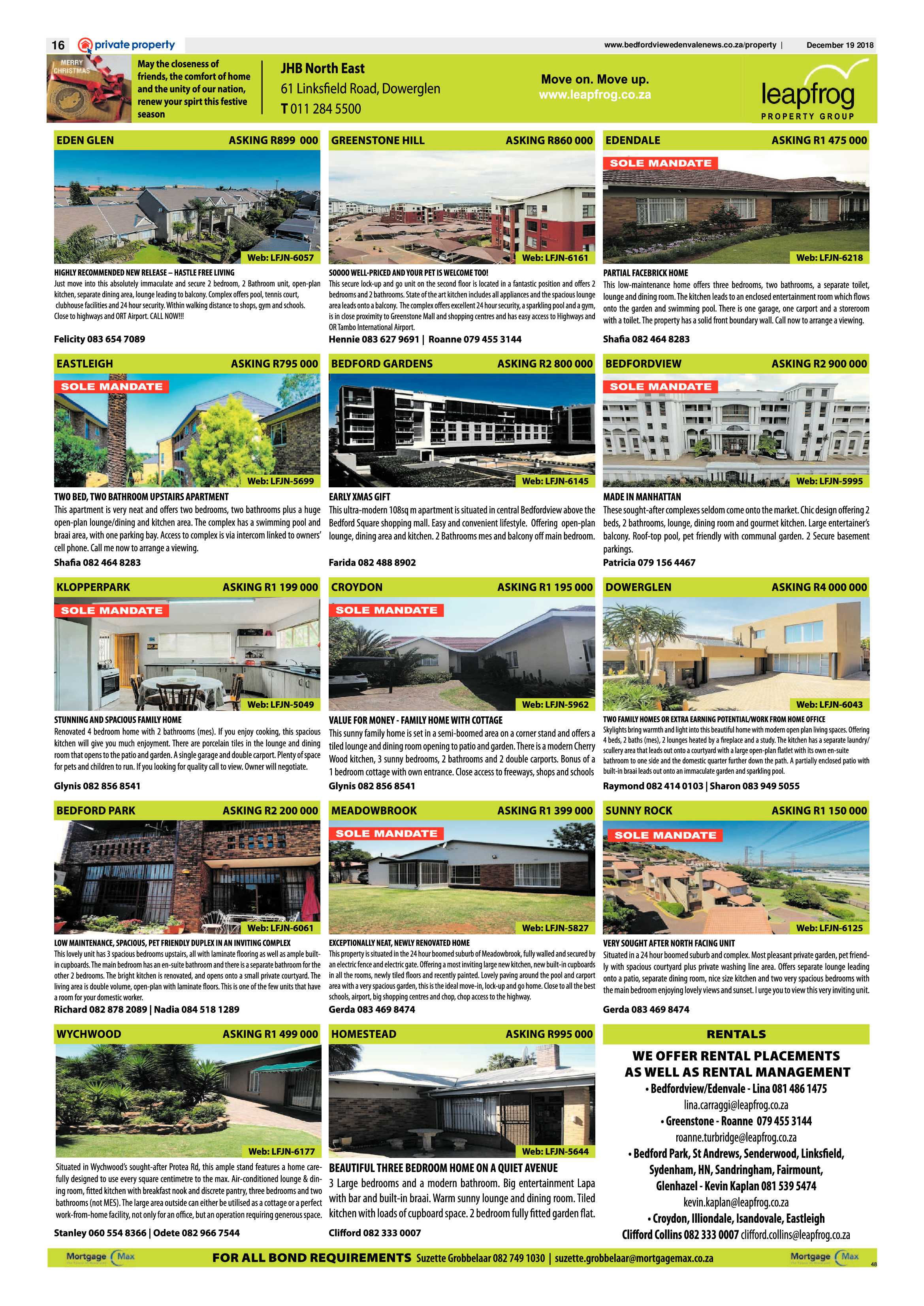 Bedfordview and Edenvale News 19 December 2018 page 16
