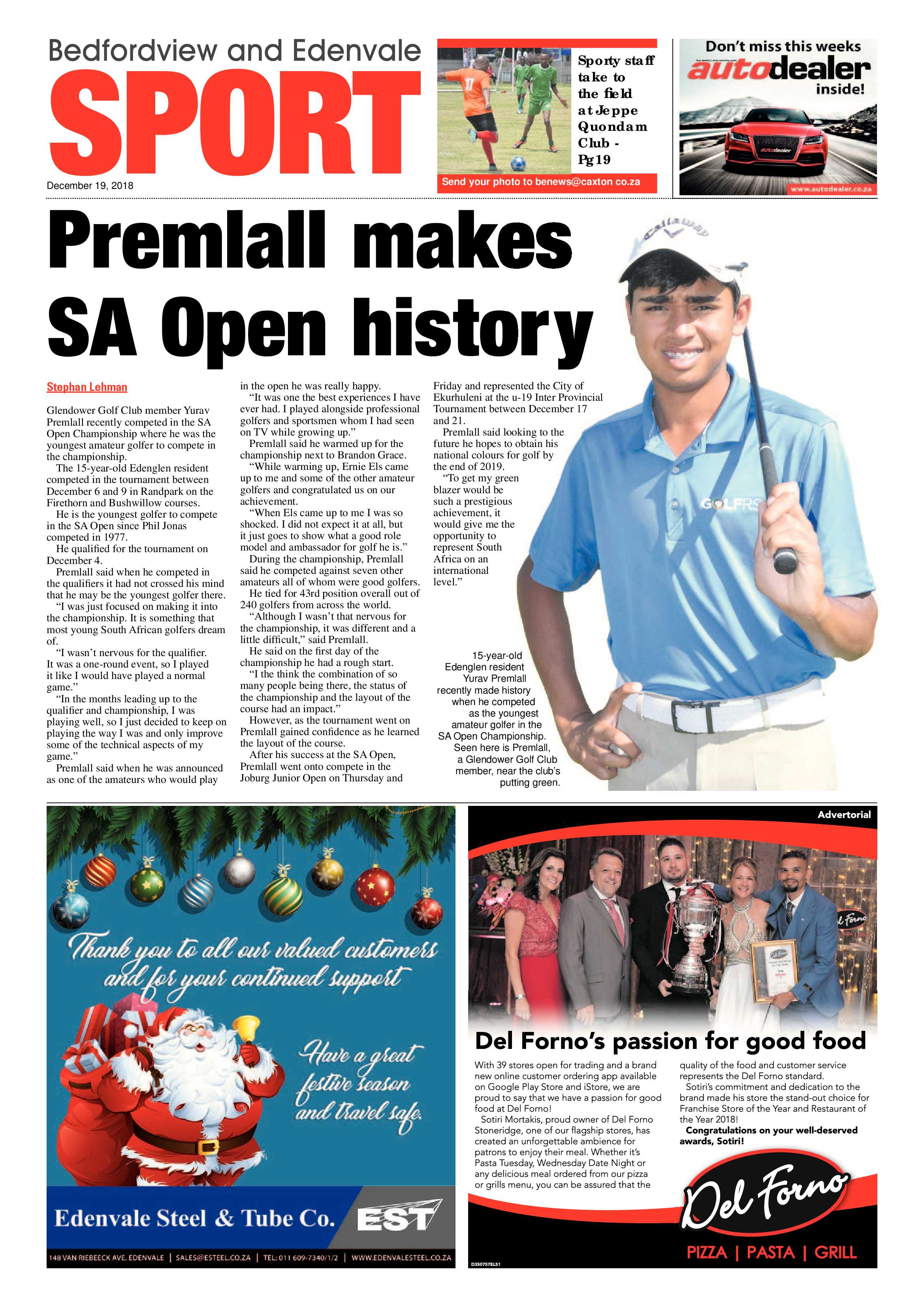Bedfordview and Edenvale News 19 December 2018 page 20