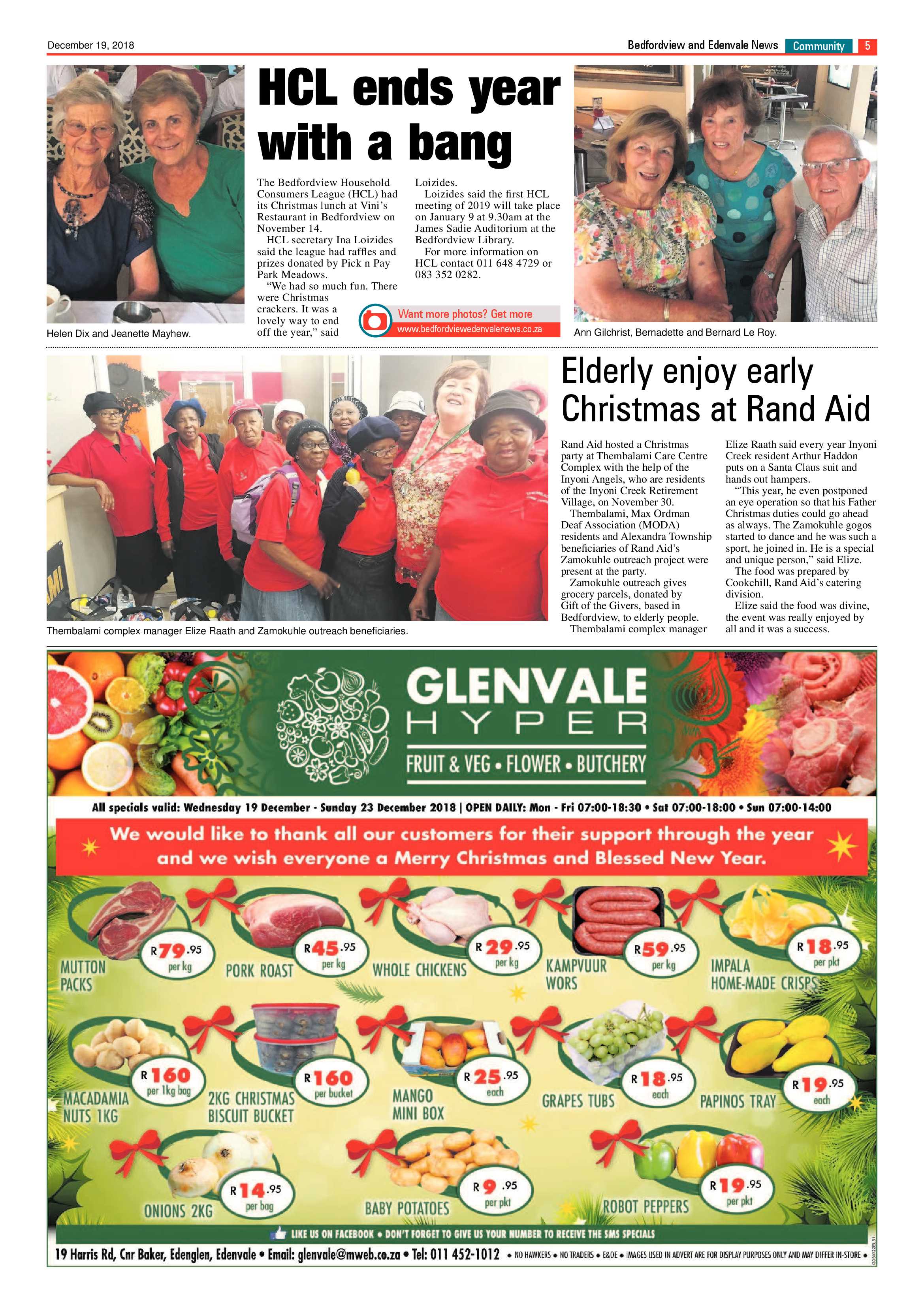 Bedfordview and Edenvale News 19 December 2018 page 5