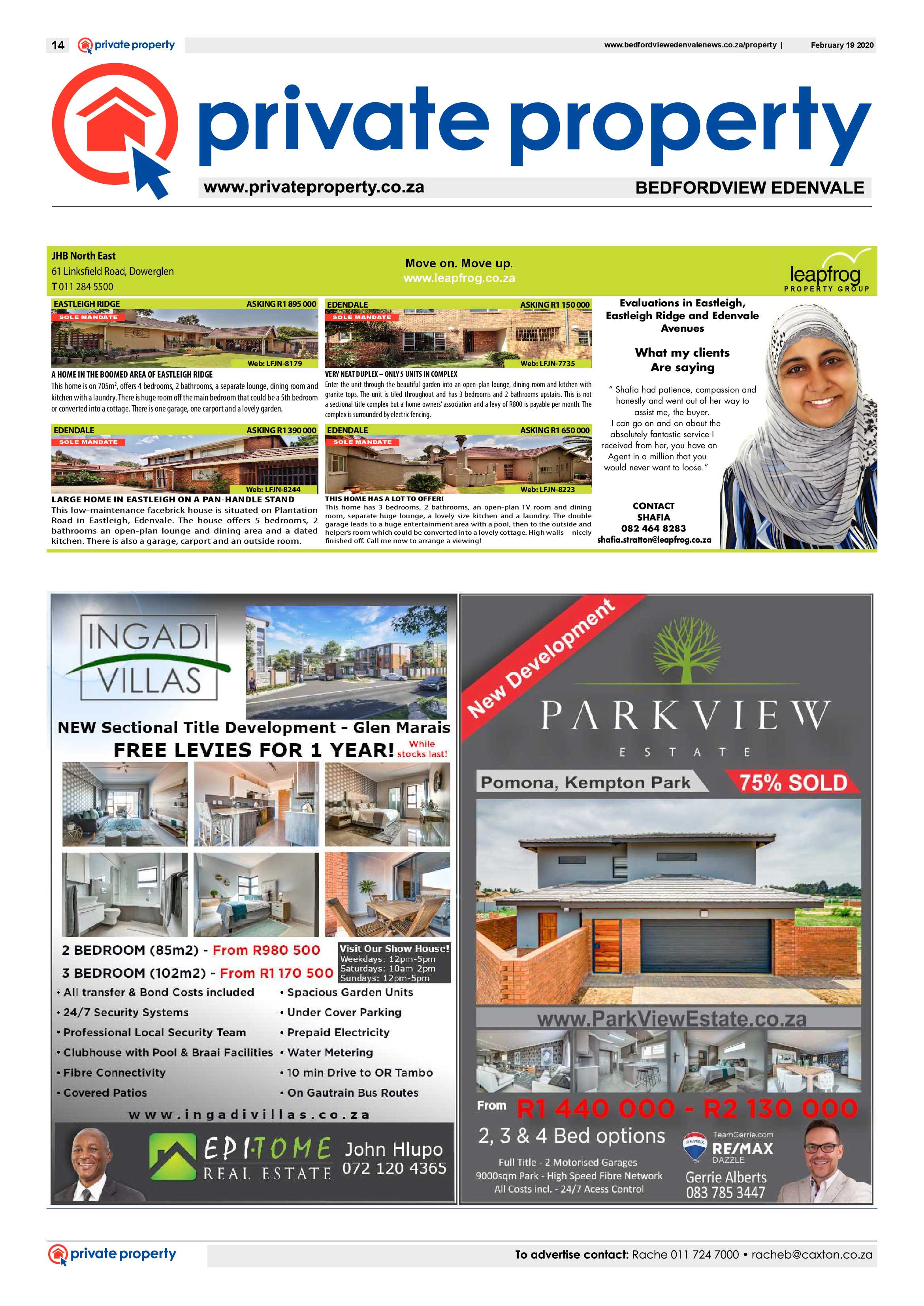 Bedfordview and Edenvale News 19 February 2020 page 14