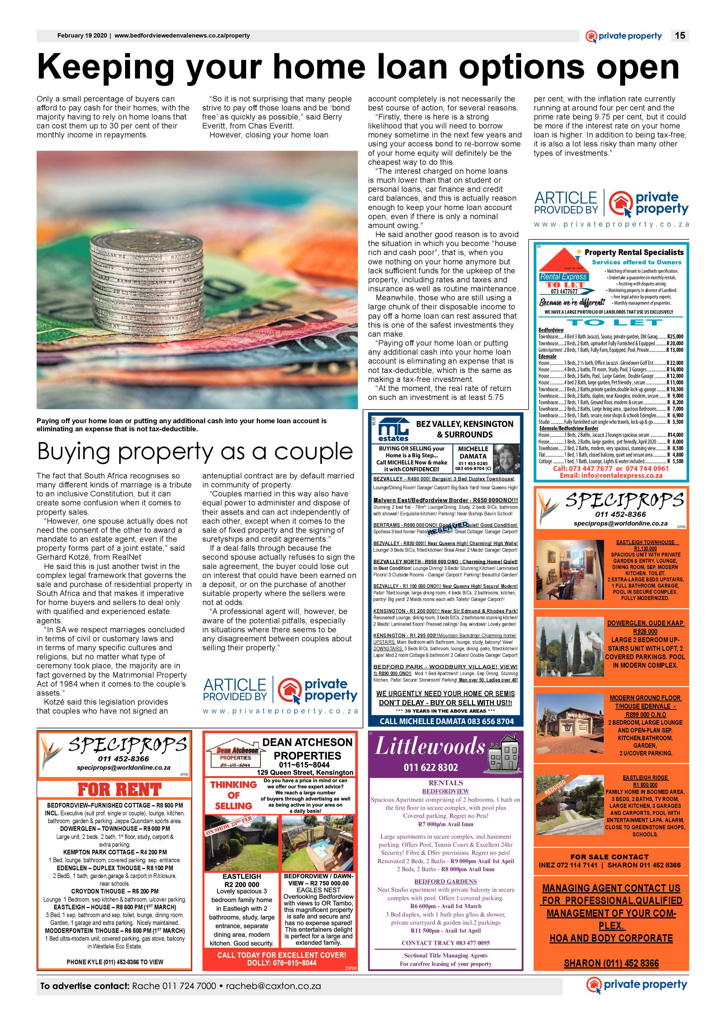 Bedfordview and Edenvale News 19 February 2020 page 15