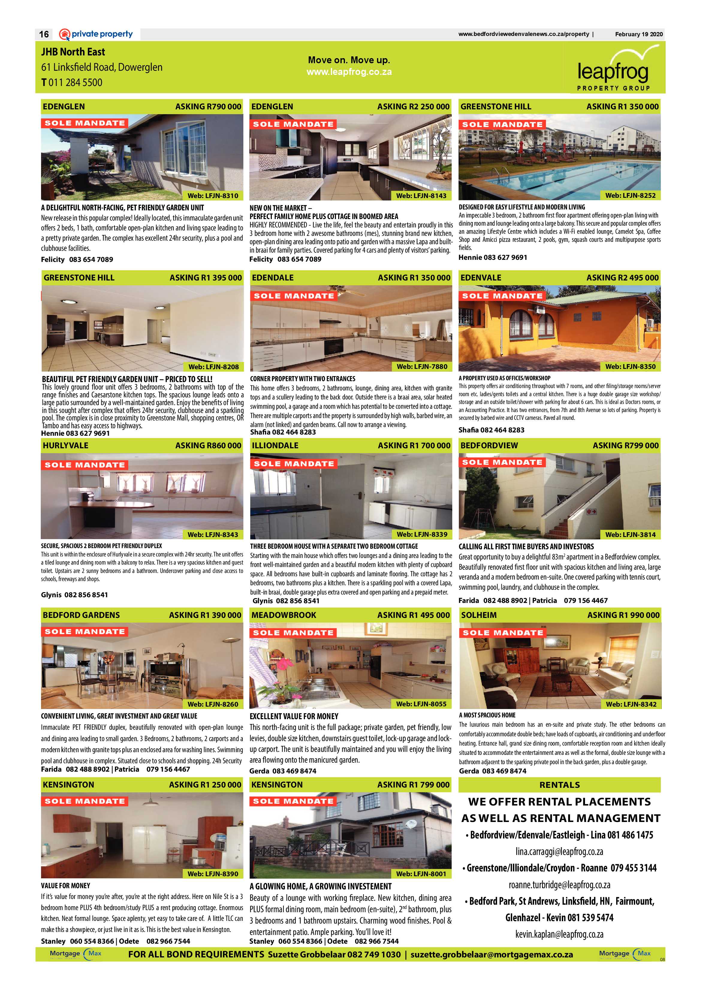 Bedfordview and Edenvale News 19 February 2020 page 16