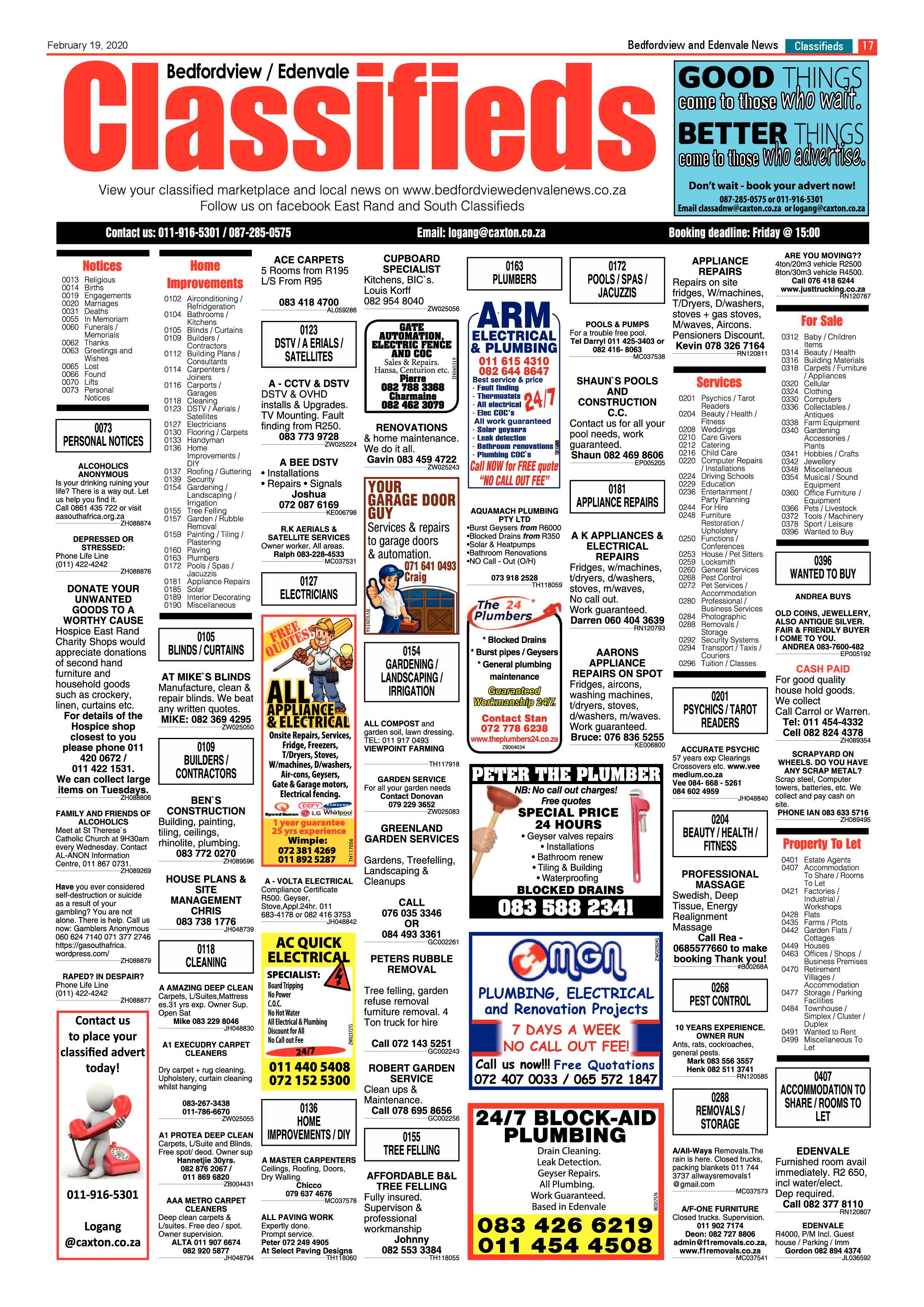Bedfordview and Edenvale News 19 February 2020 page 17