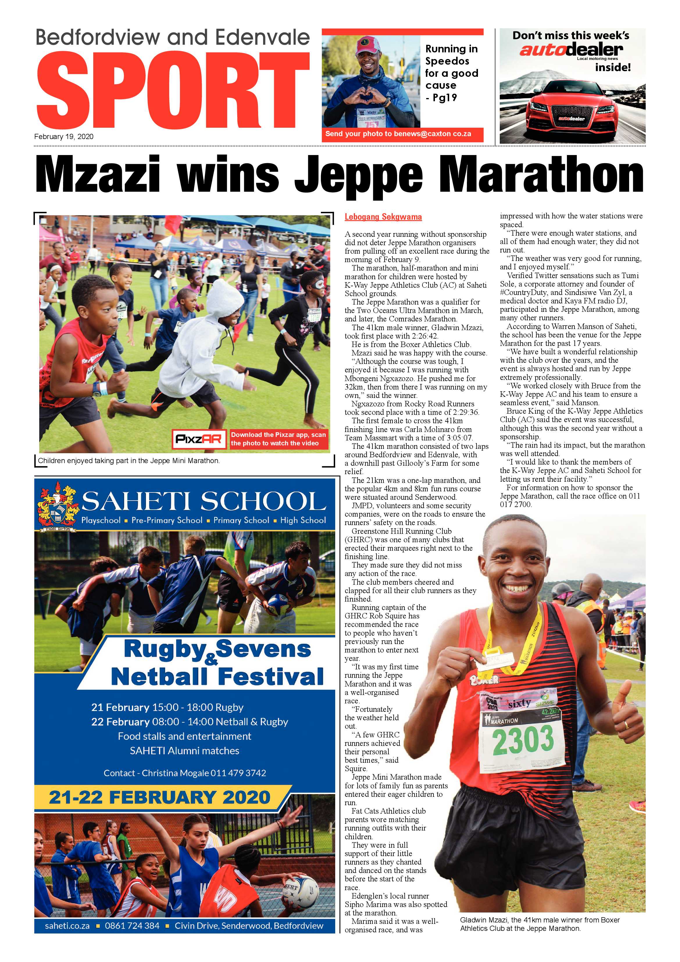 Bedfordview and Edenvale News 19 February 2020 page 20