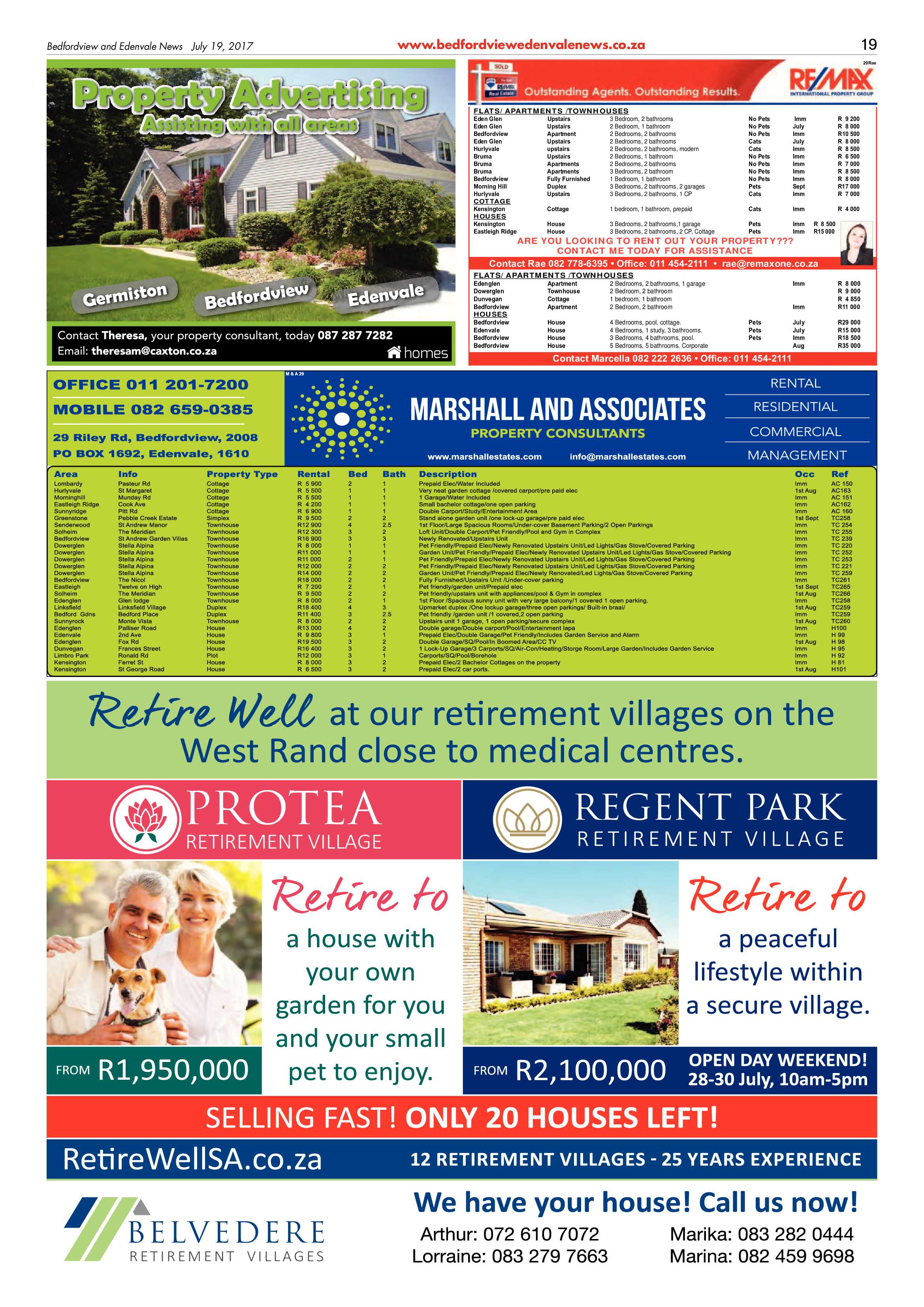 Bedfordview and Edenvale News 19 July 2017 page 19