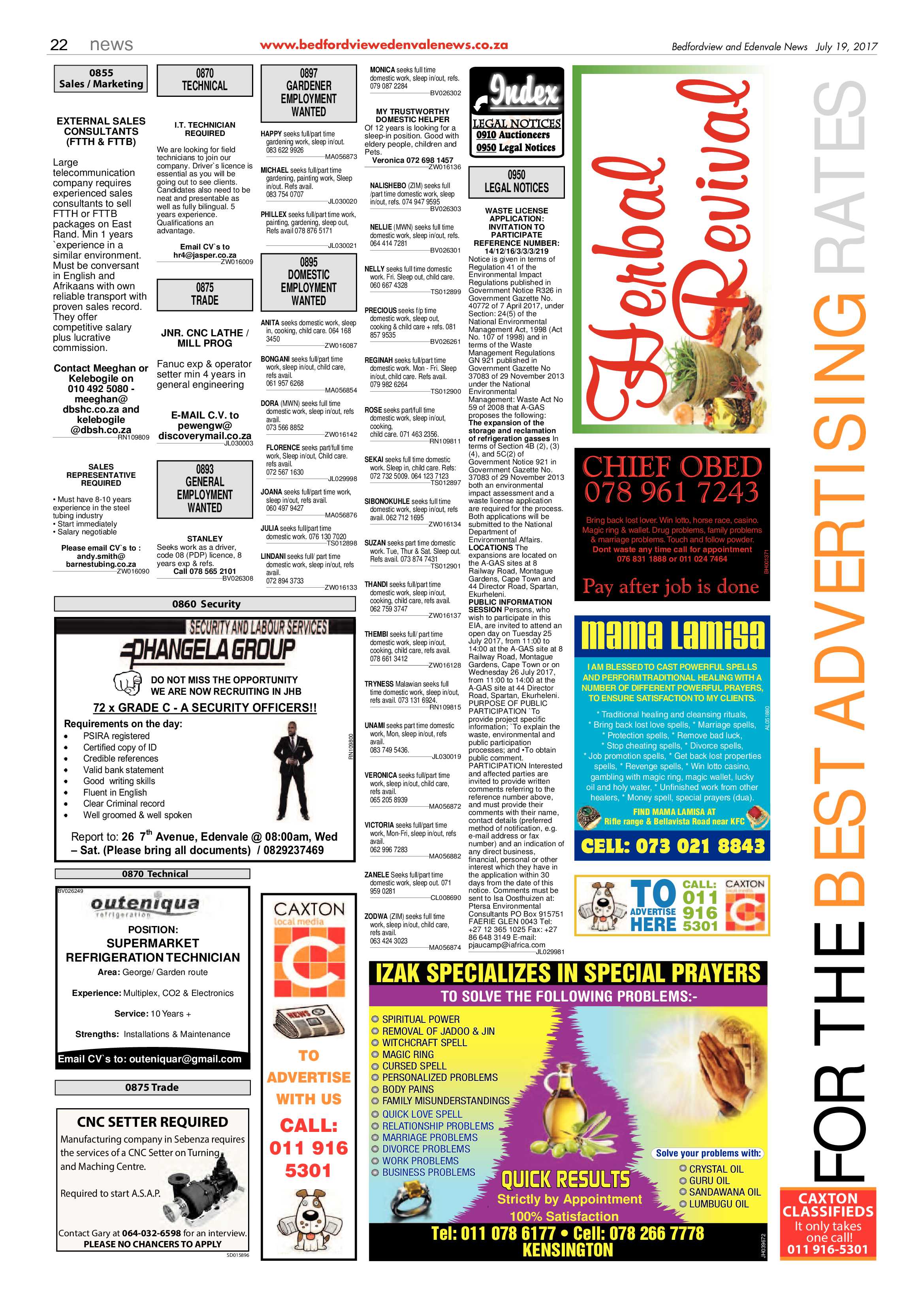 Bedfordview and Edenvale News 19 July 2017 page 22