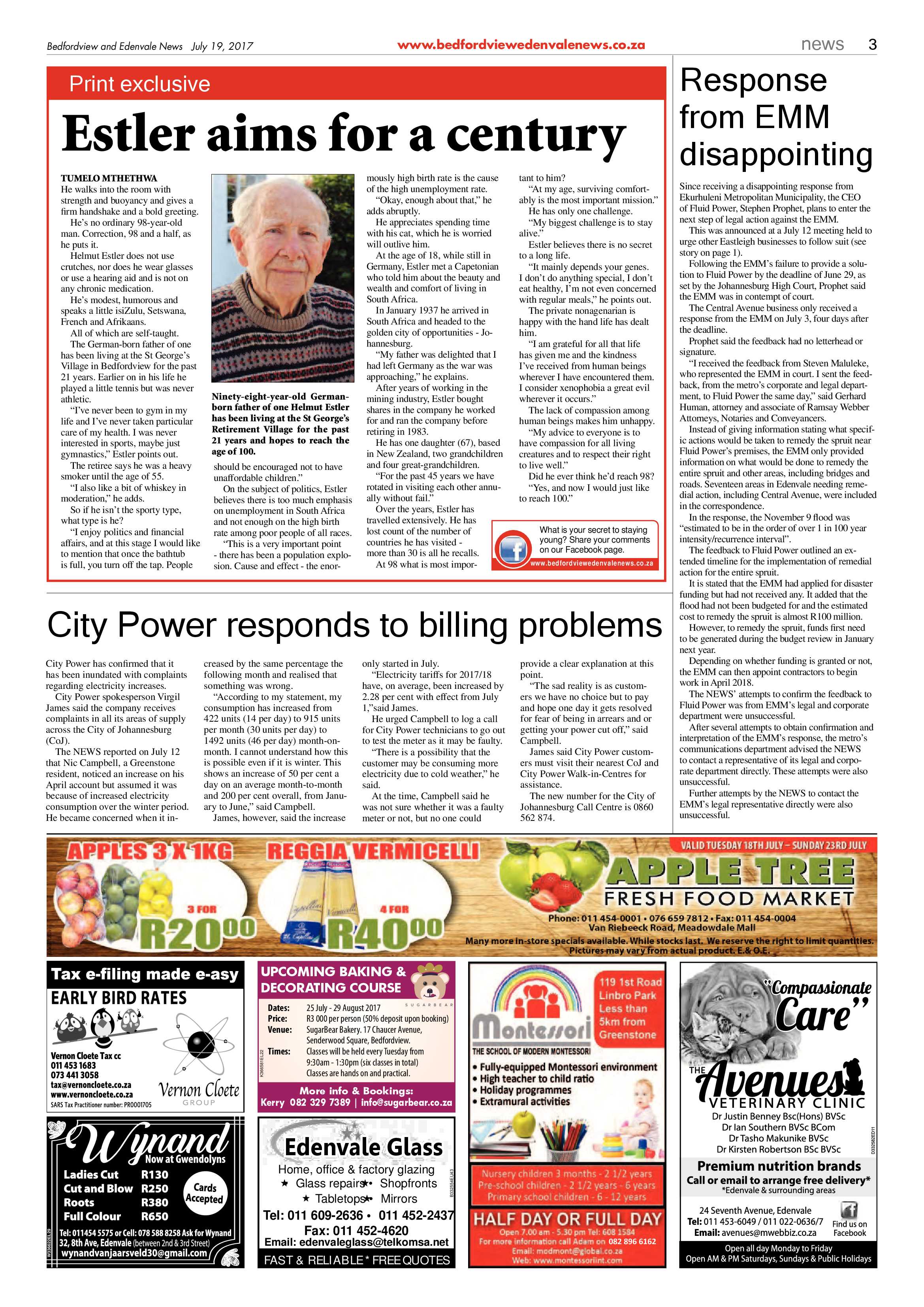 Bedfordview and Edenvale News 19 July 2017 page 3