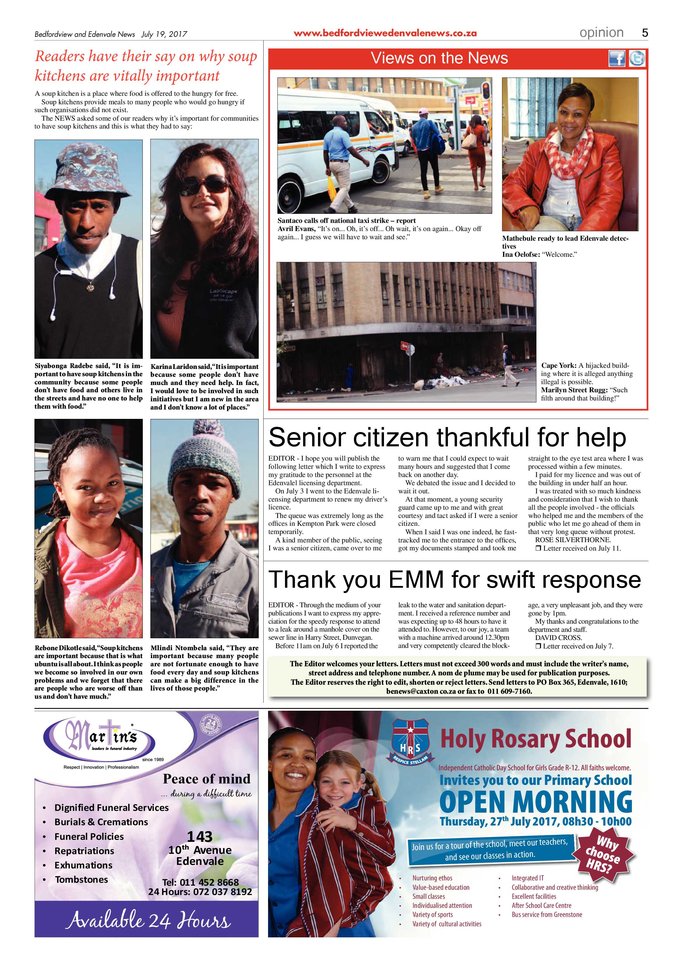 Bedfordview and Edenvale News 19 July 2017 page 5
