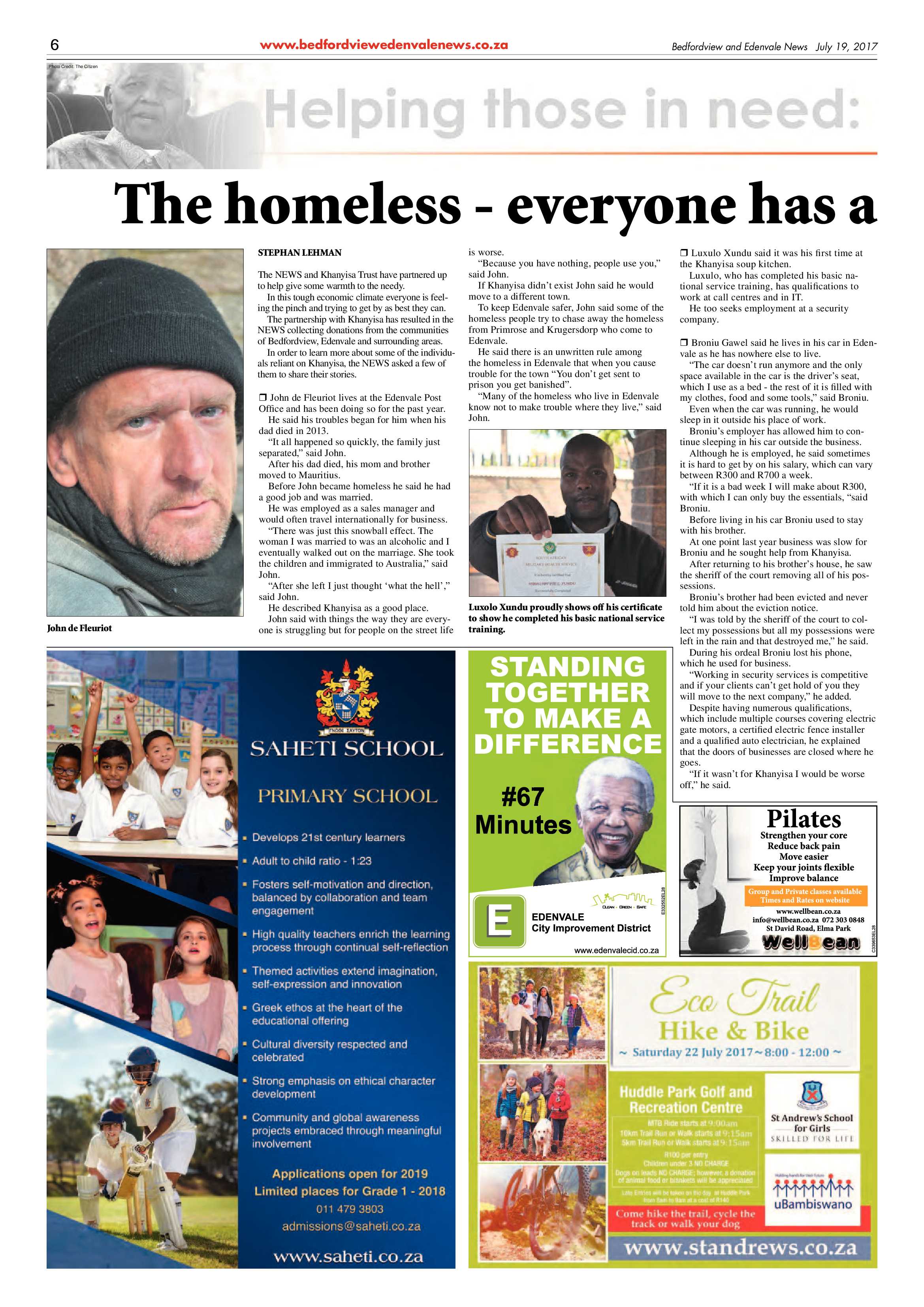 Bedfordview and Edenvale News 19 July 2017 page 6