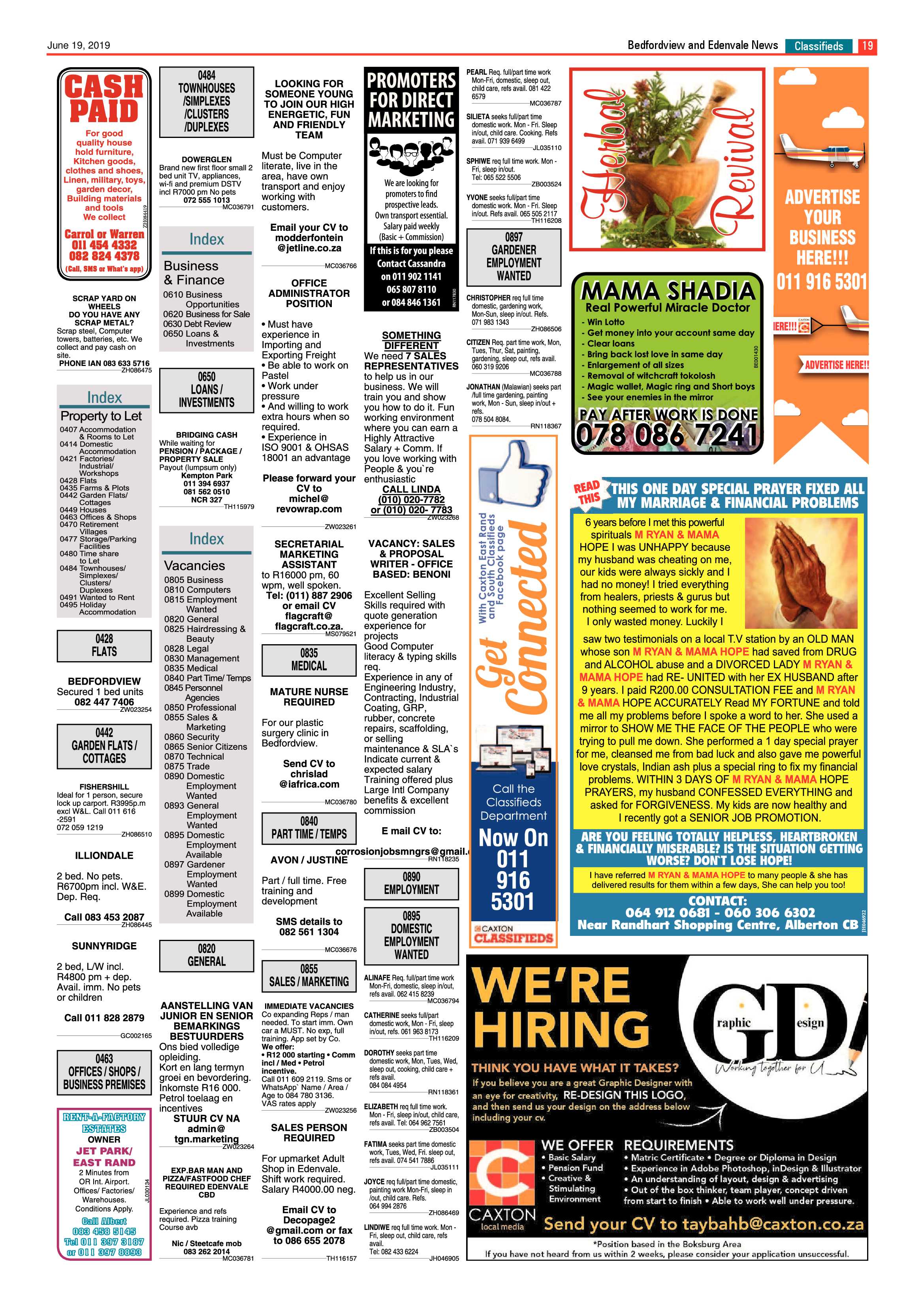 Bedfordview and Edenvale News 19 June 2019 page 19