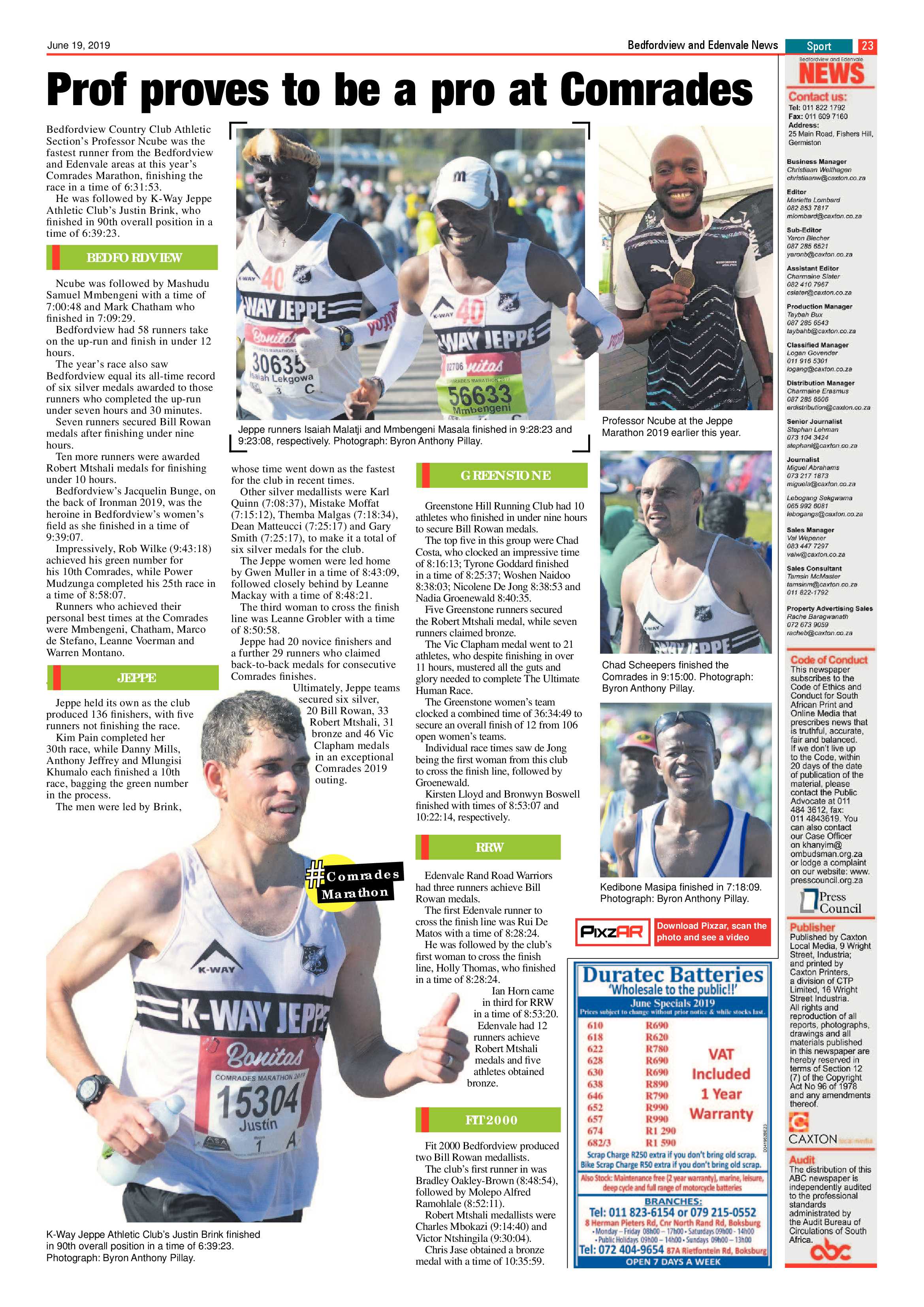 Bedfordview and Edenvale News 19 June 2019 page 23