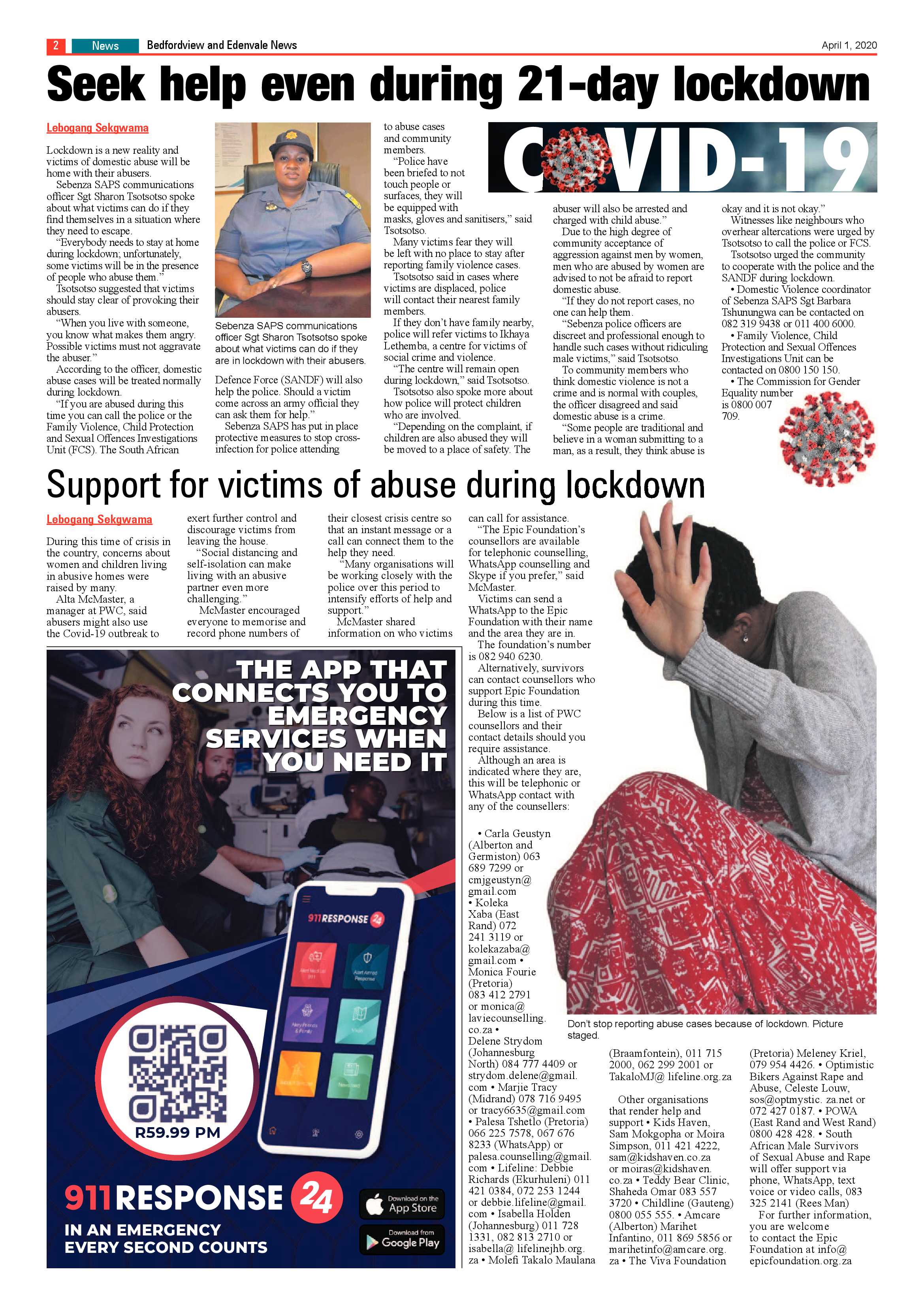 Bedfordview and Edenvale News 1 April 2020 page 2