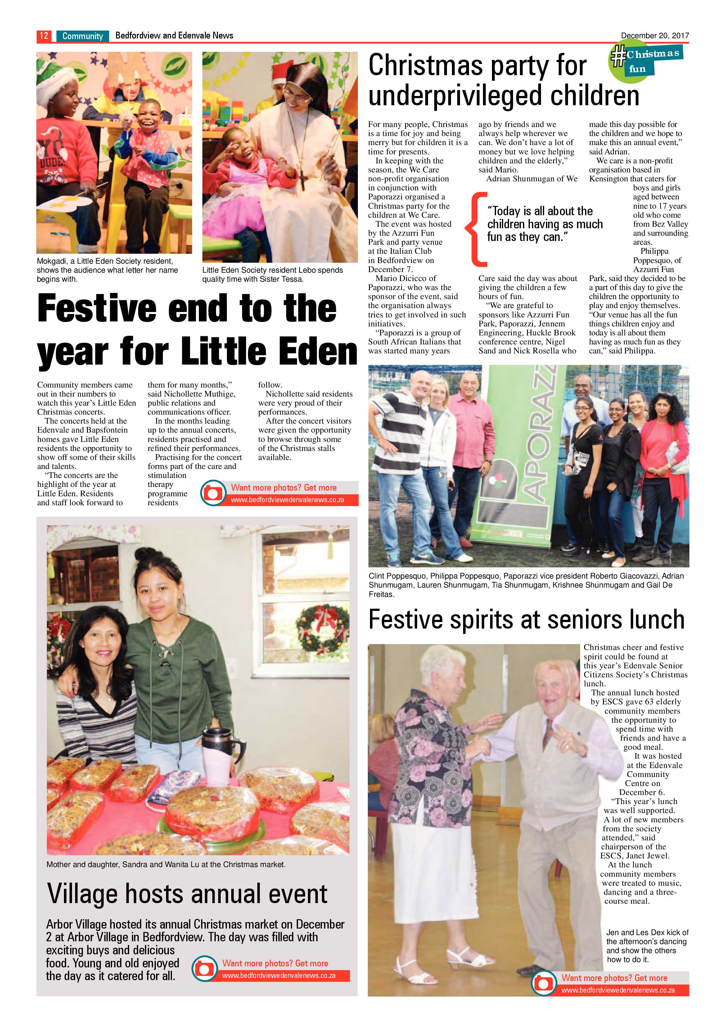 Bedfordview and Edenvale News 20 December 2017 page 12