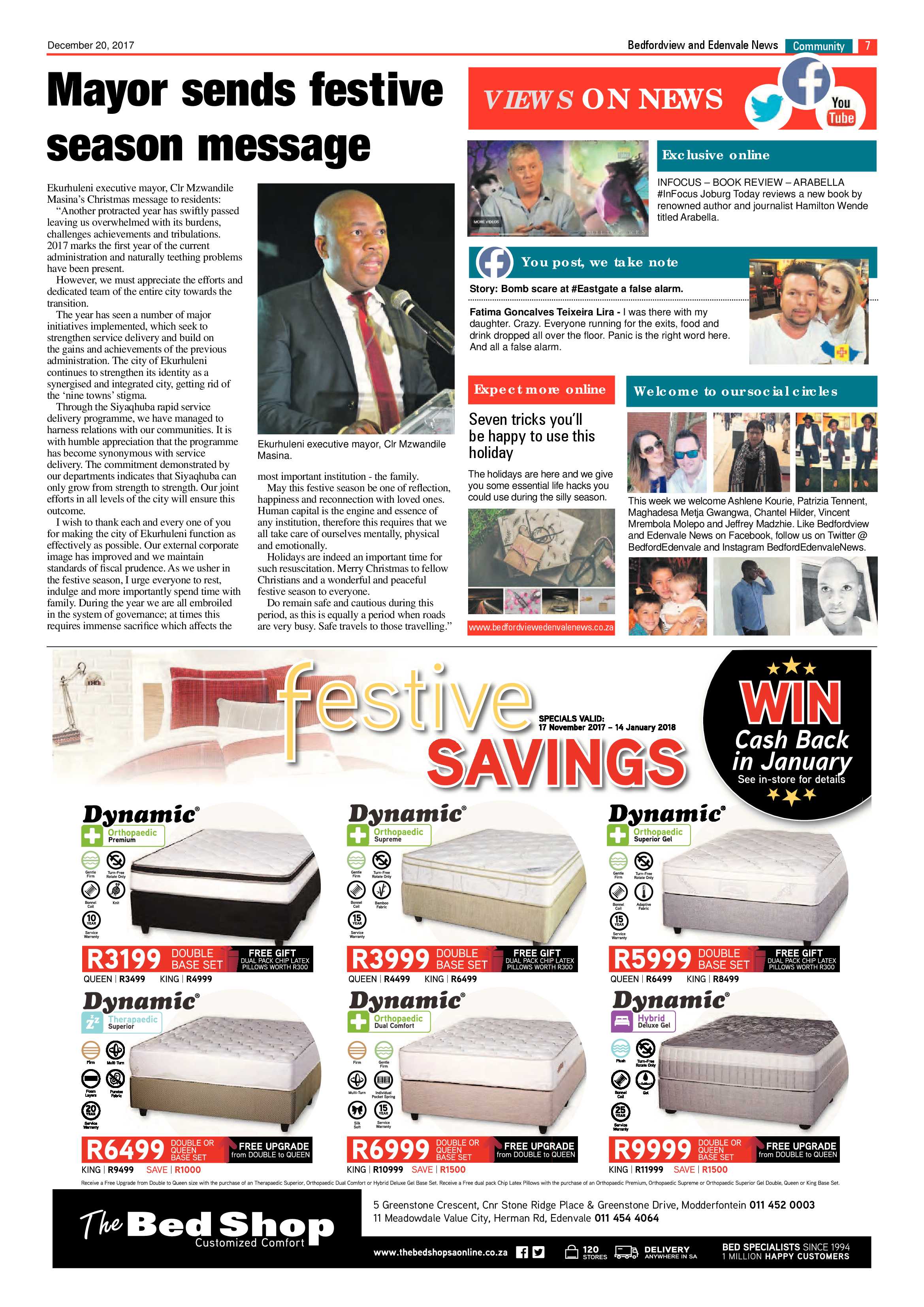 Bedfordview and Edenvale News 20 December 2017 page 7