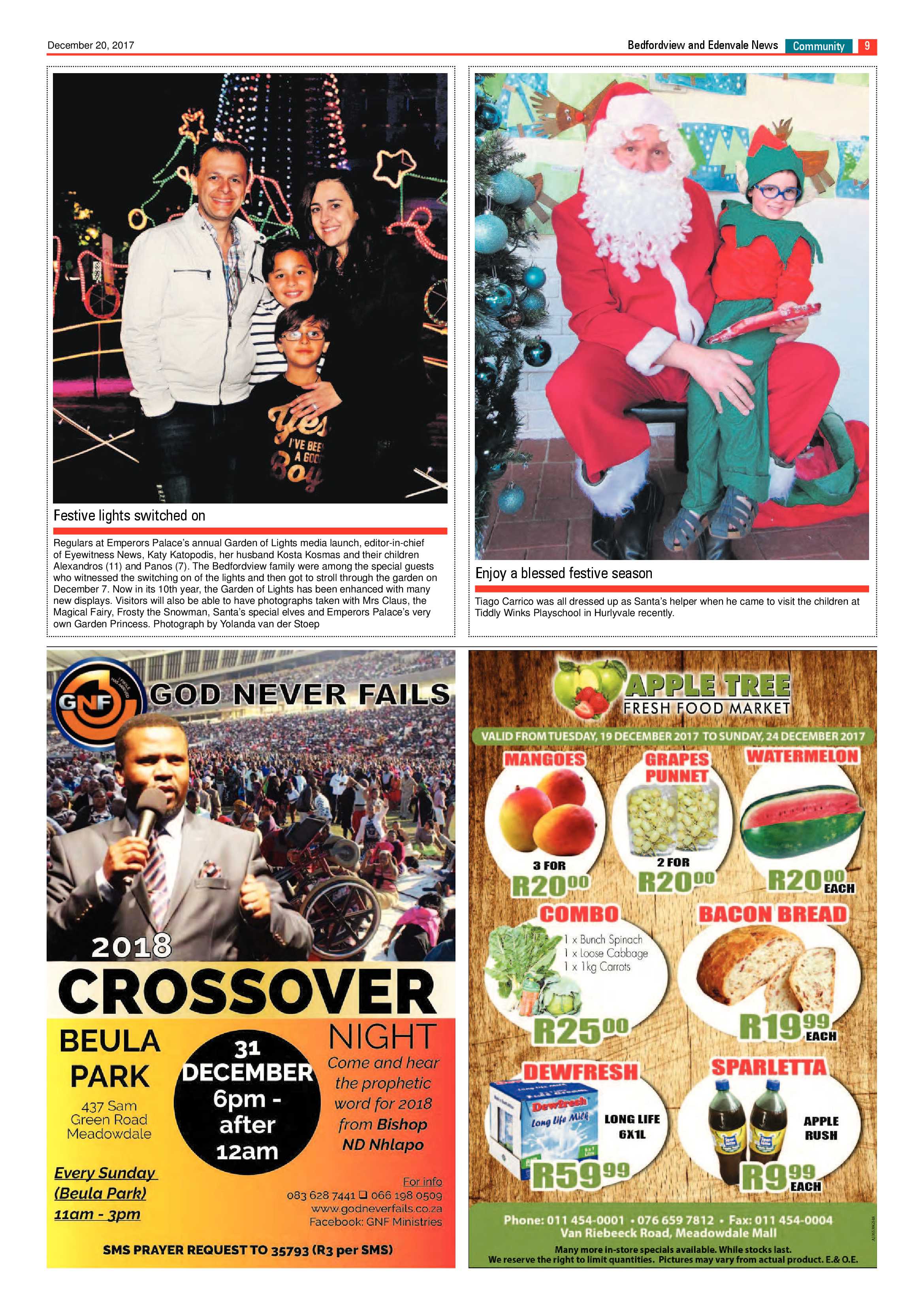 Bedfordview and Edenvale News 20 December 2017 page 9
